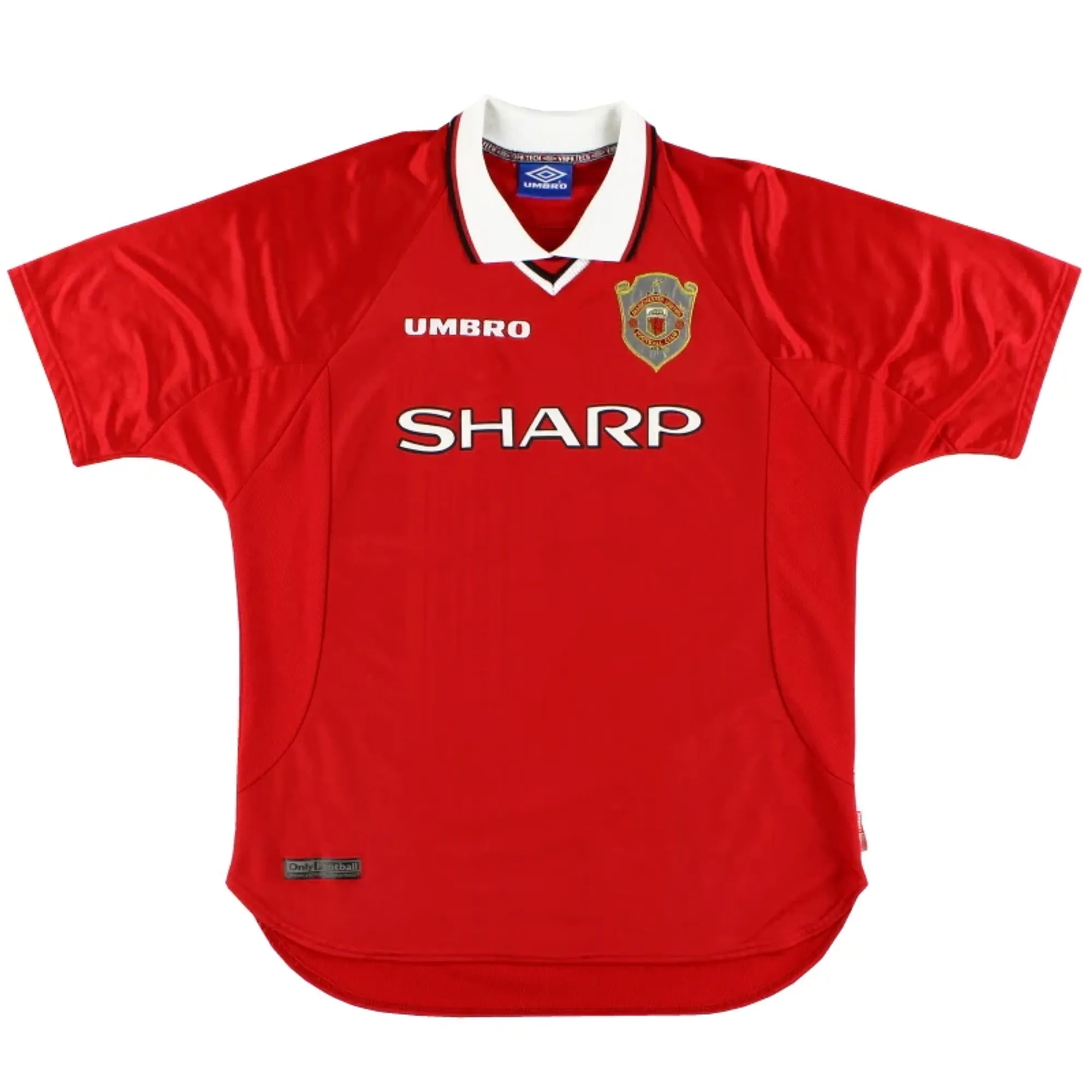 1997-00 Manchester United Umbro Champions League Home Shirt M - Manchester United / Excellent 