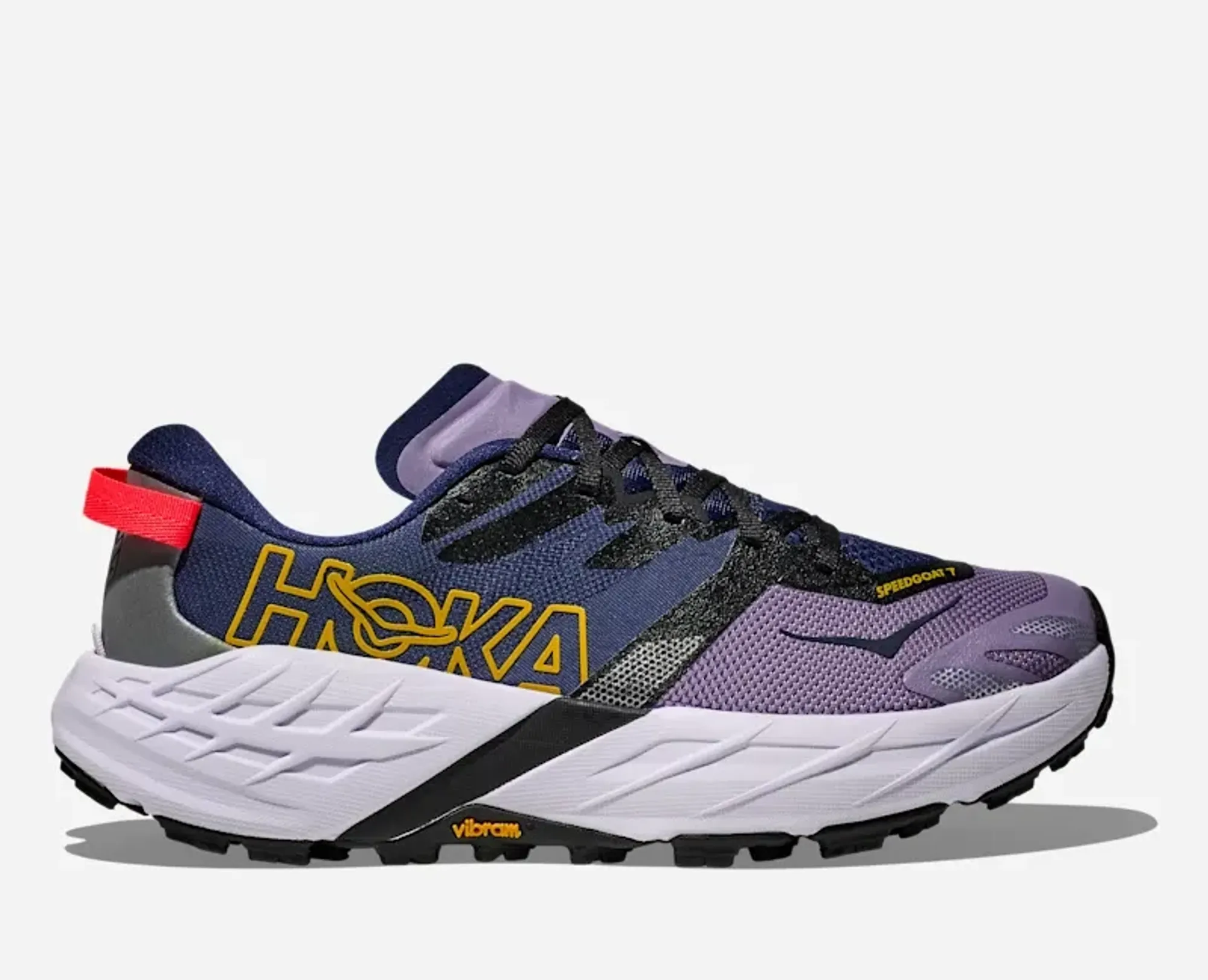 Hoka Women's Speedgoat 7 Trail Shoes In Berry Jam/Starlight Glow