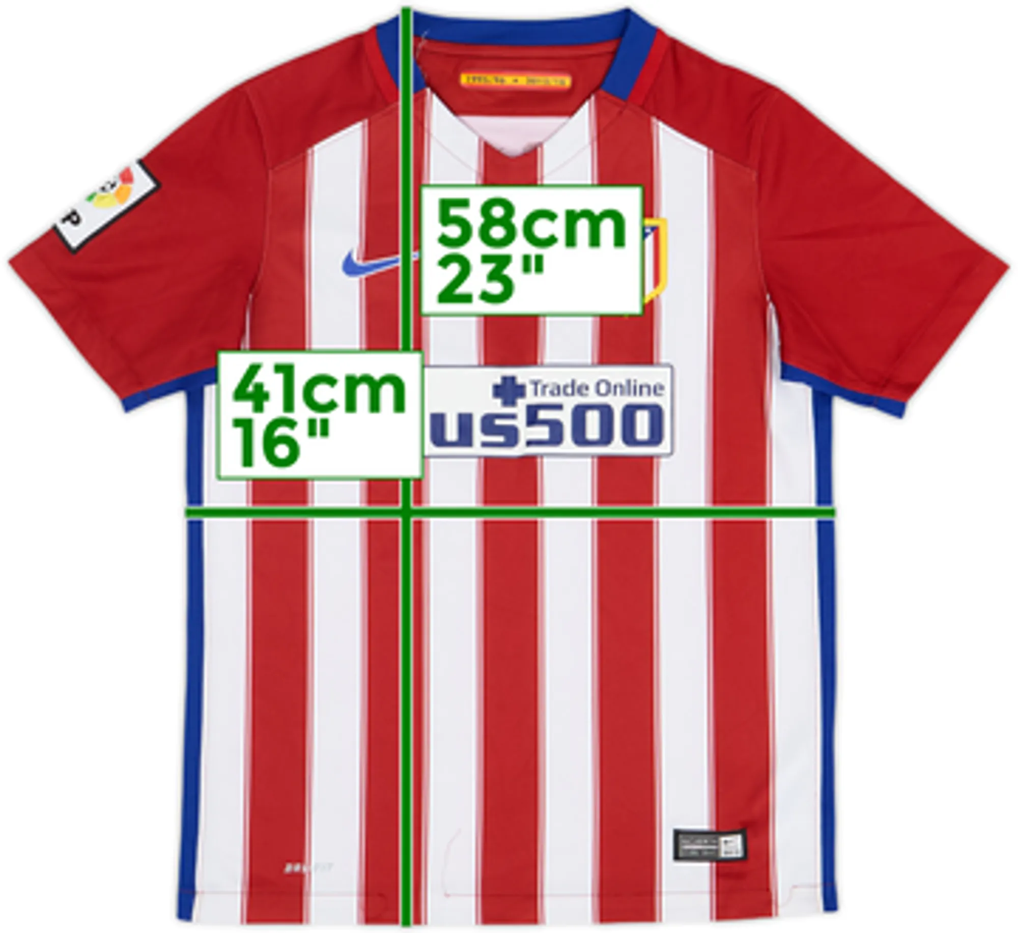 2015-16 Atletico Madrid Home Shirt - 7/10 - (M.Boys)