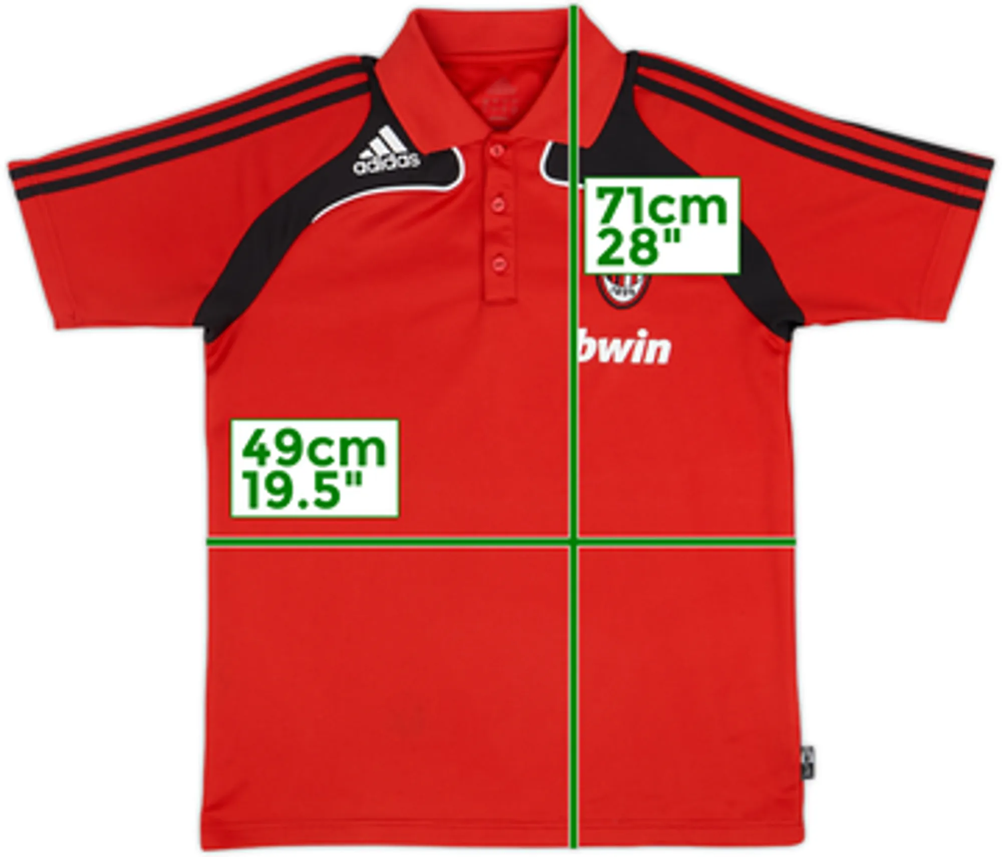 2008-09 AC Milan adidas Polo Shirt - 10/10 - (M)