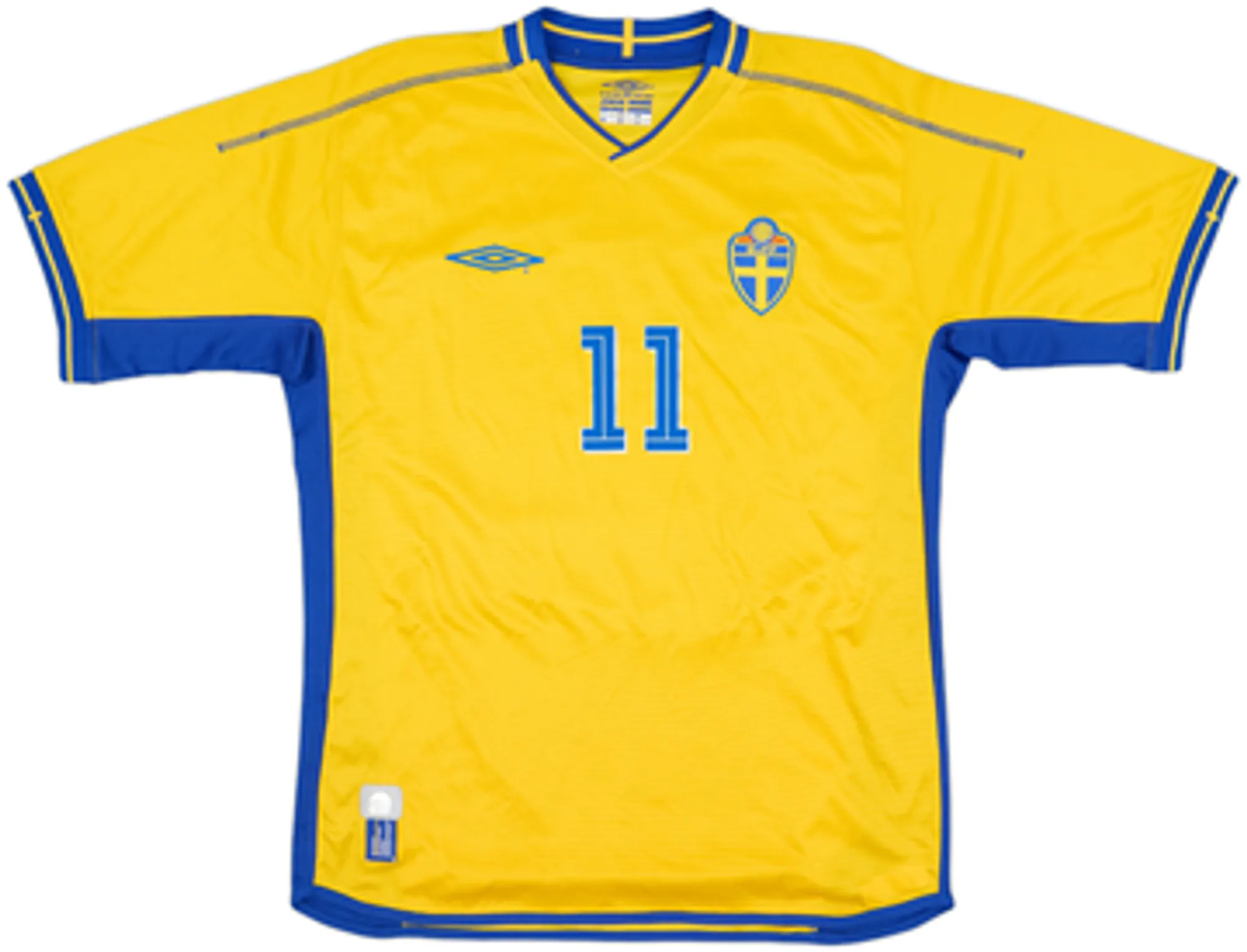 2003-04 Sweden Home Shirt Larsson #11EXL