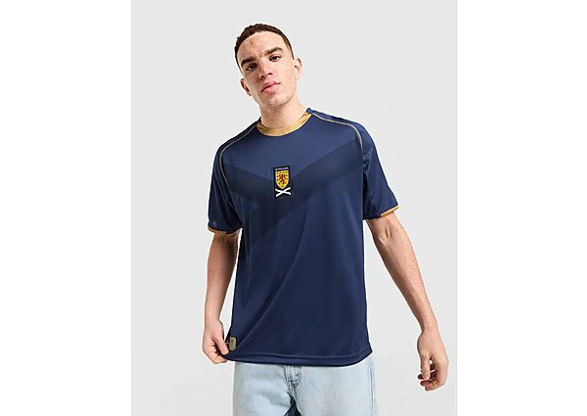 Score Draw Scotland '07 Home Retro Shirt - Blue - Mens