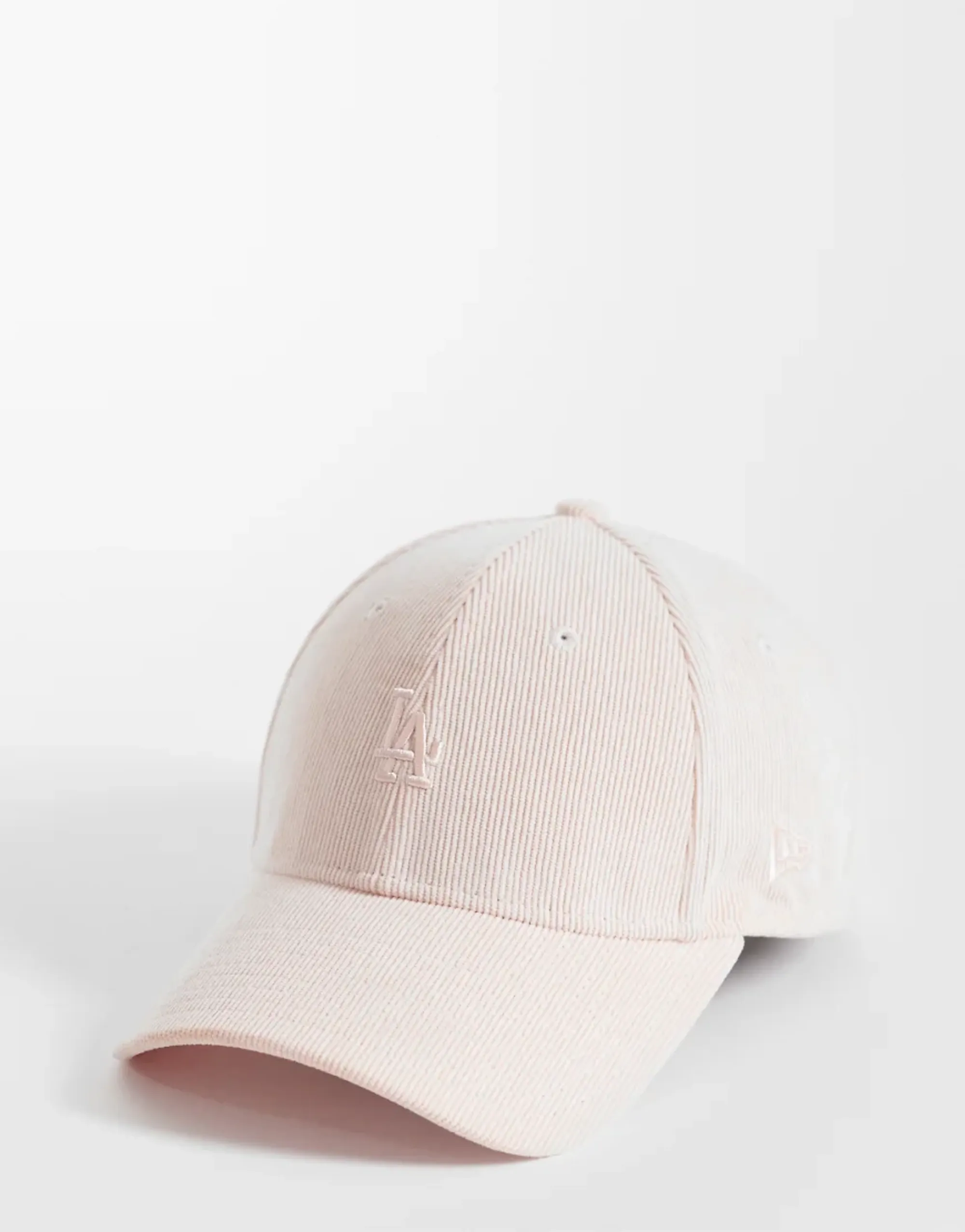LA Dodgers Womens MLB Cord Pastel Pink 9FORTY Adjustable Cap New Era Cap adult female