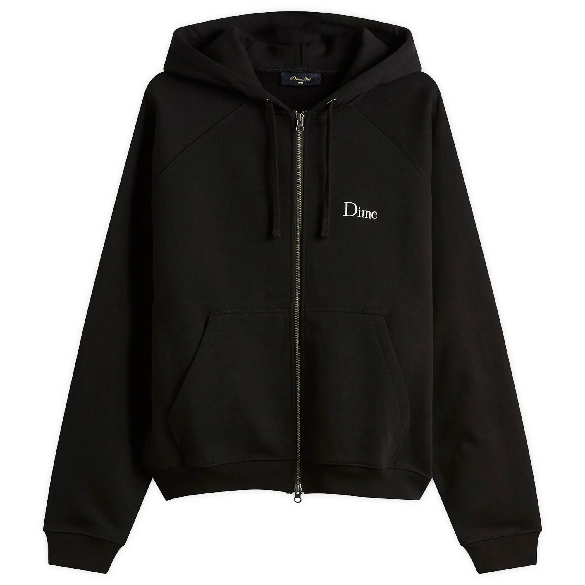 Dime Men's Classic Small Logo Zip Hoodie Black