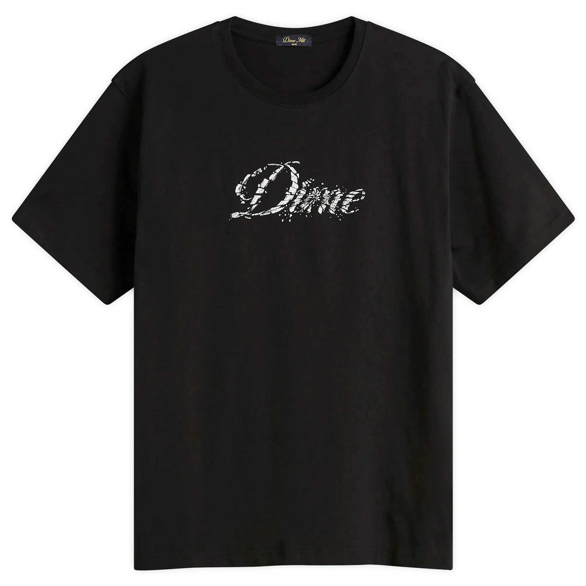 Dime Men's Cursive Smashed T-Shirt Black