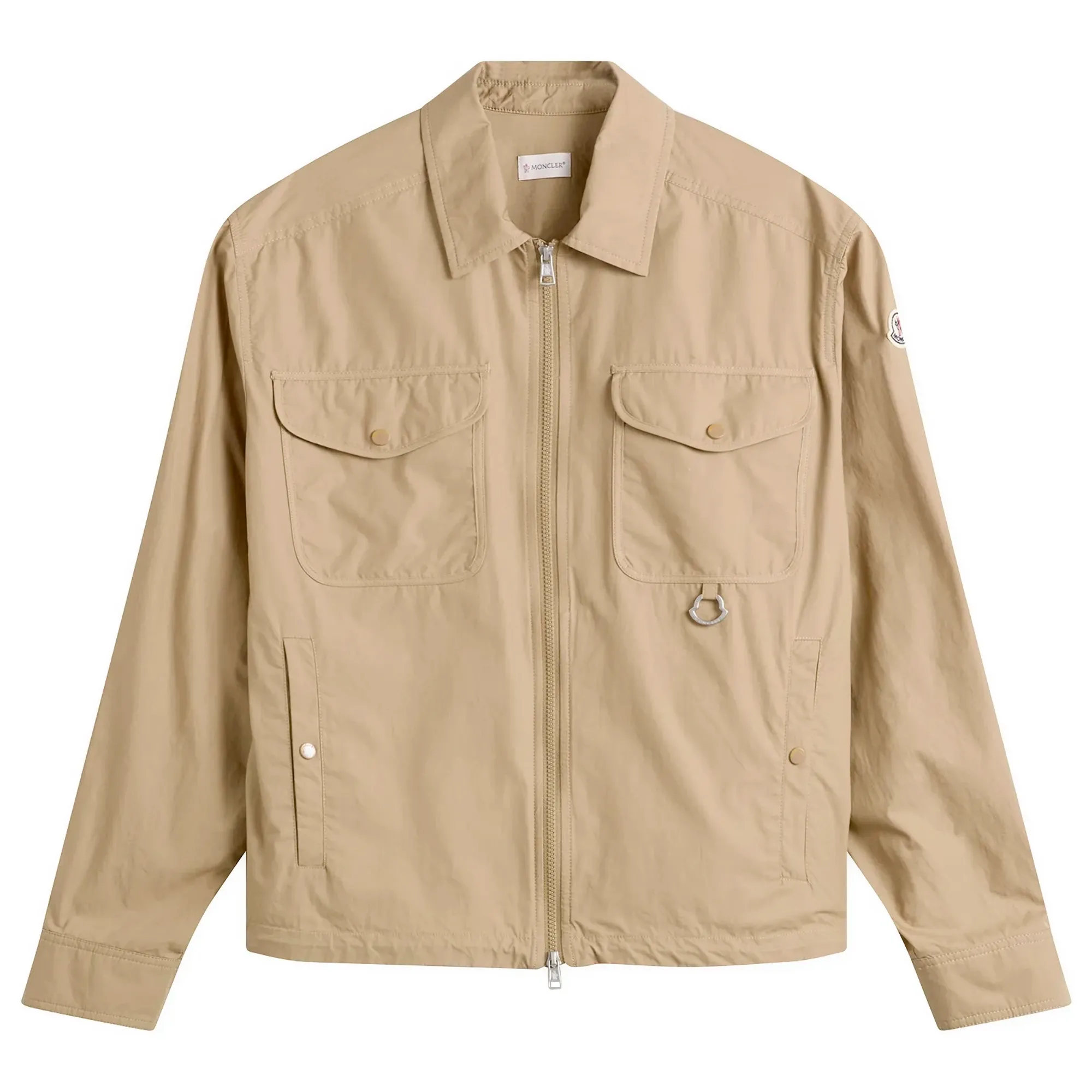 Moncler Men's Zip Up Shirt Jacket Tan