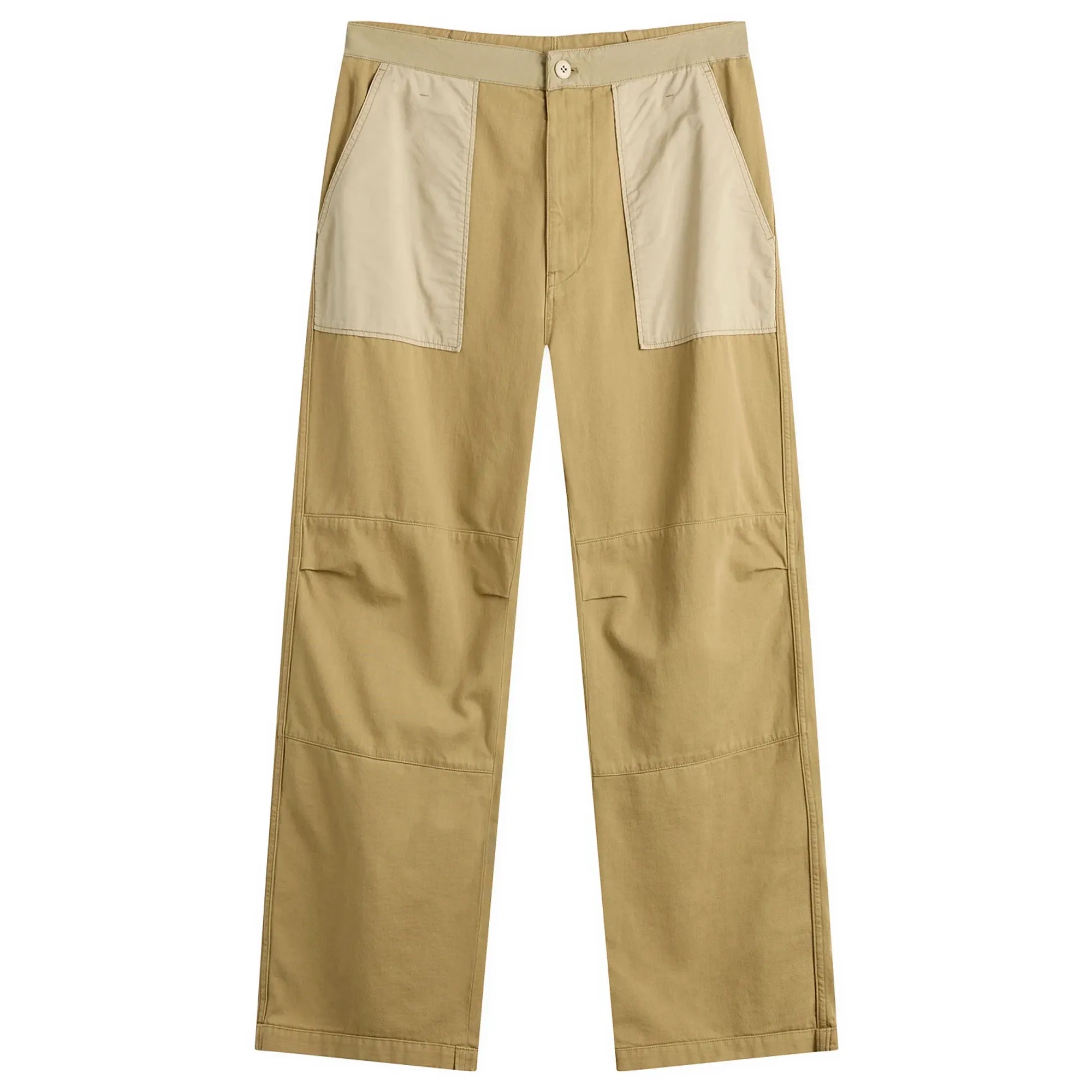 MM6 Maison Margiela Men's Cotton Contrast Workwwear Pant Khaki