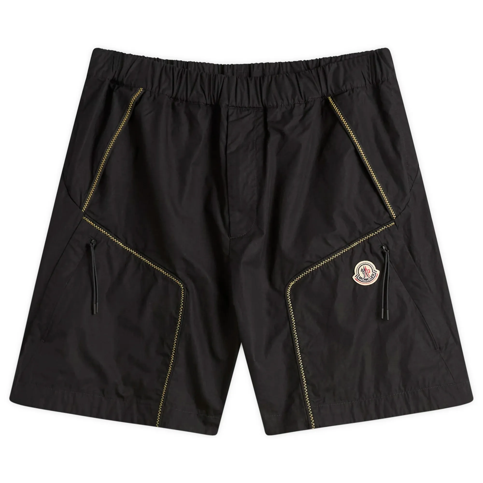 Moncler Men's Contrast Stitch Shorts Black