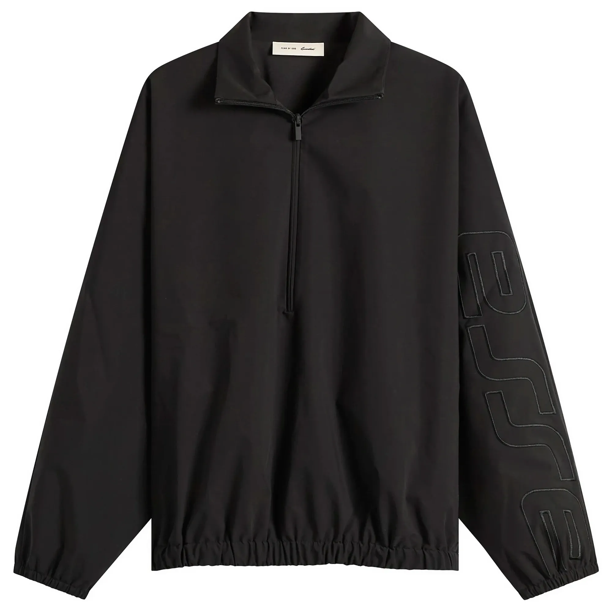 Fear of God ESSENTIALS Men's Active Trace 1/2 Zip Track Jacket Vintage Black