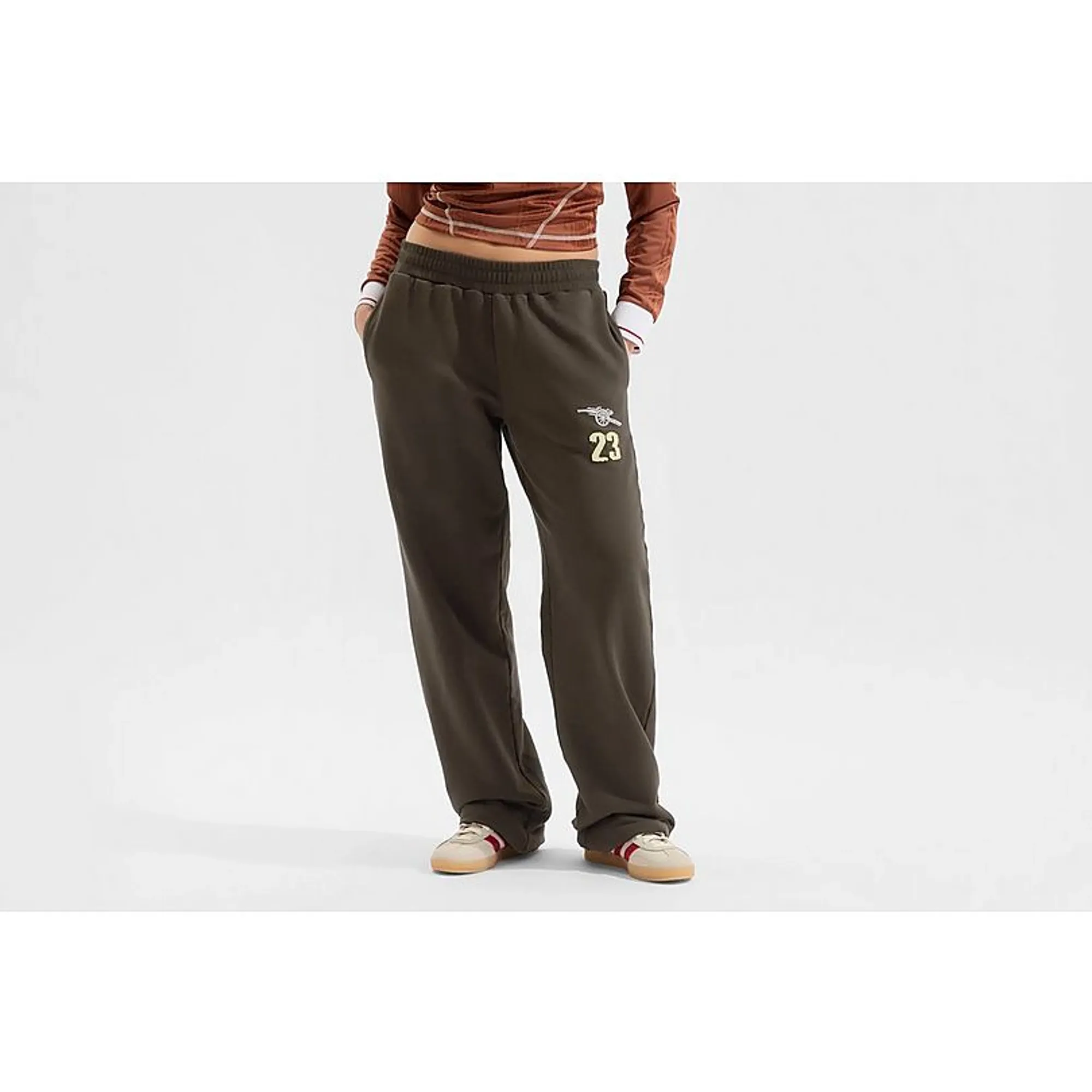 Arsenal AWFC Classics Russo Straight Leg Joggers, Brown