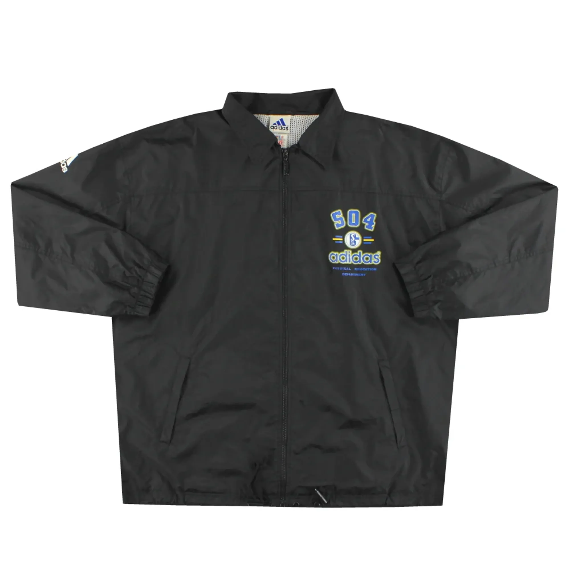 1992-93 Schalke Physical Education Department adidas Bench Coat L - Schalke / Excellent 