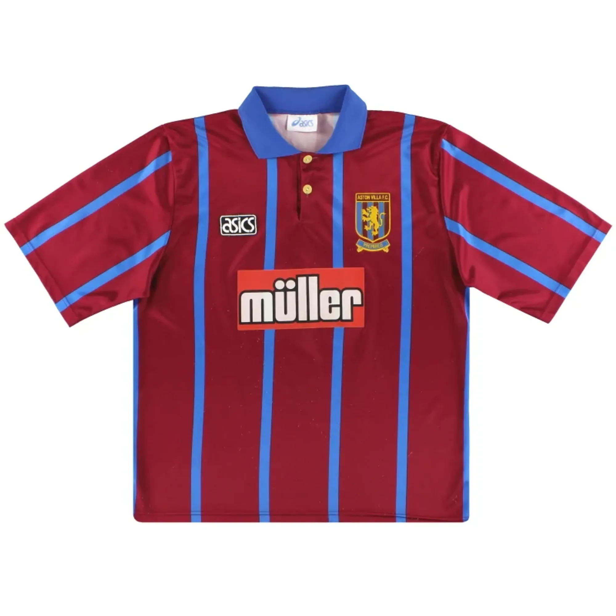 1993-95 Aston Villa Asics Home Shirt XL - Aston Villa / Excellent 