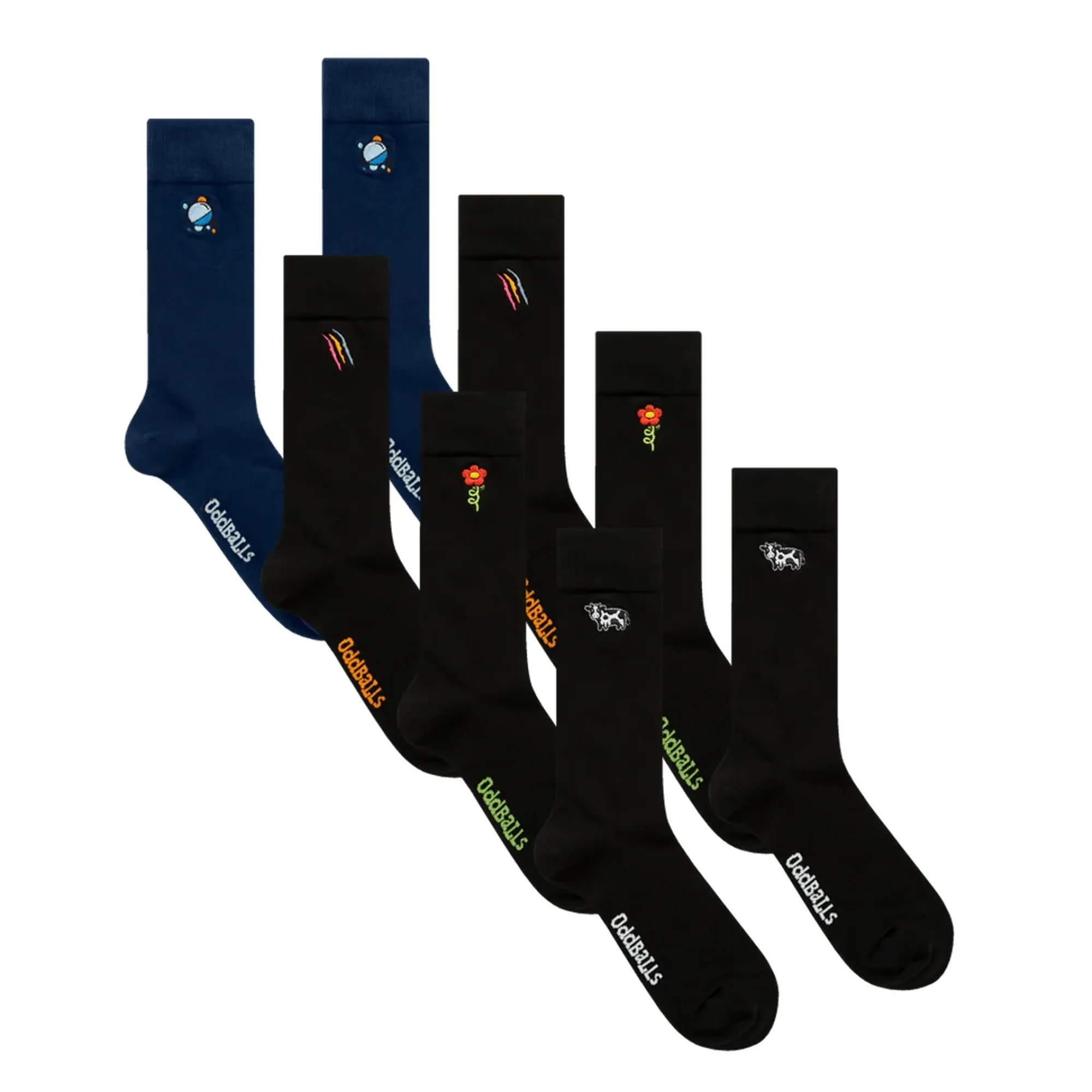 The Embroidered Bundle - 4 Pack Embroidery Socks