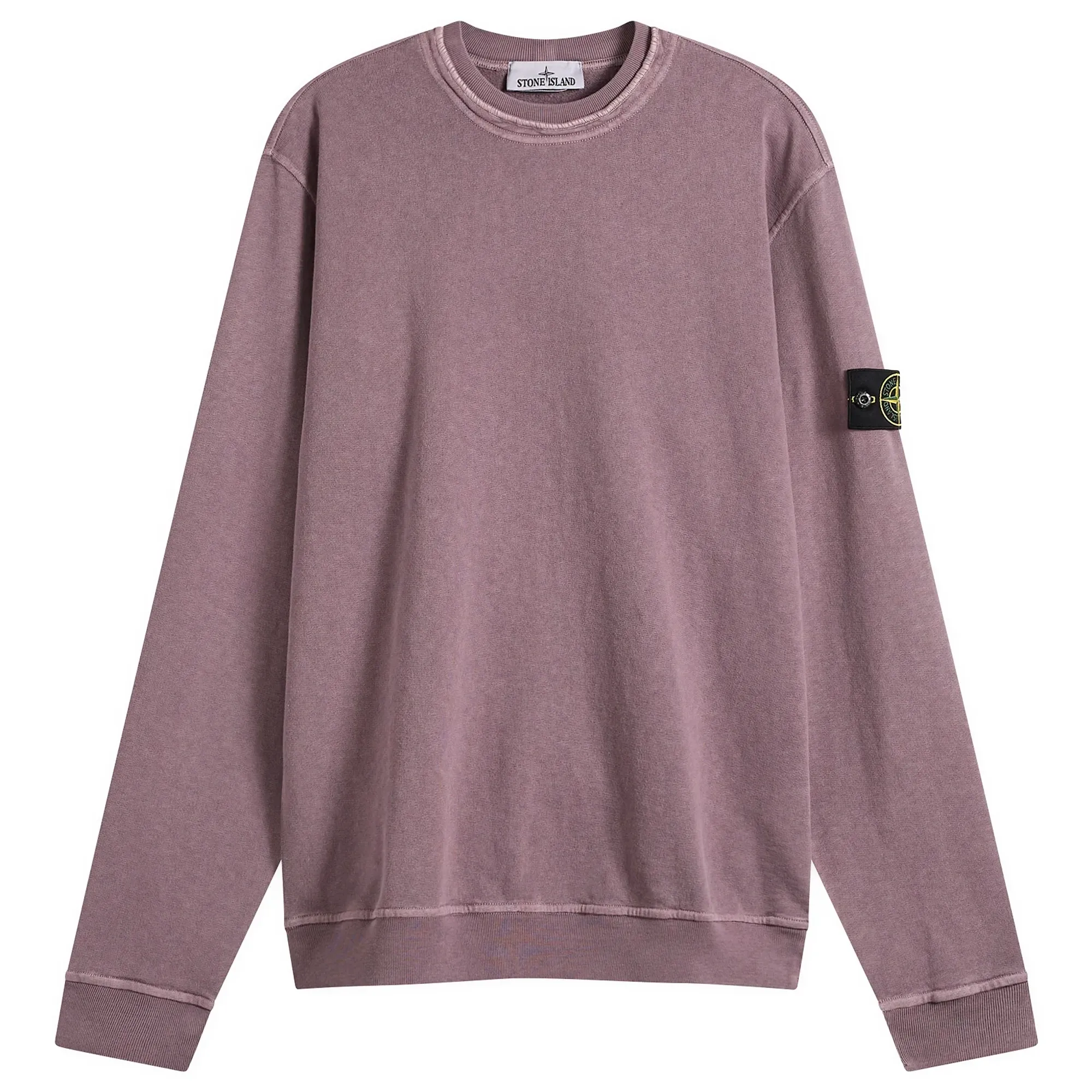 Stone Island Men's Old Effect Crew Neck Sweatshirt Purple Grey