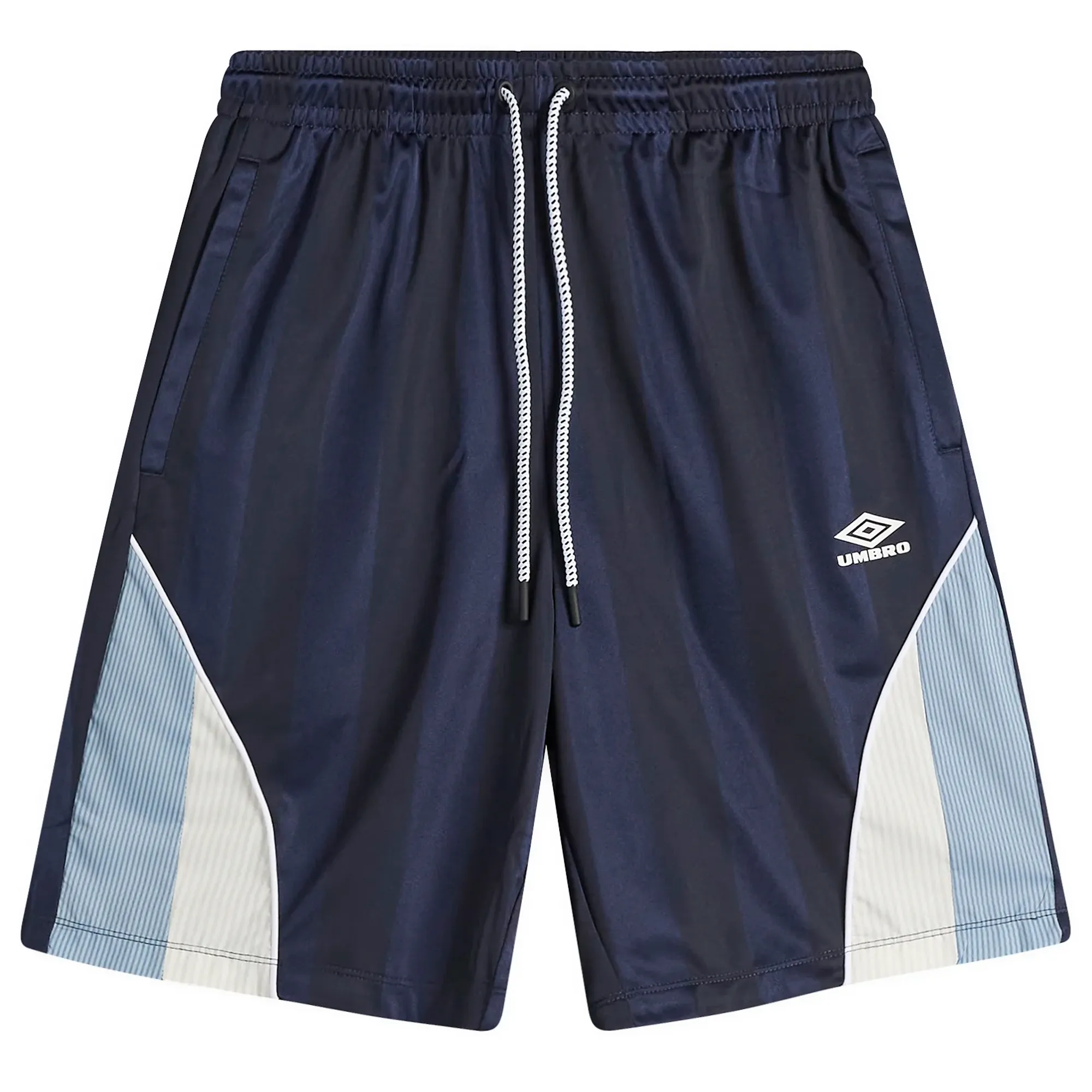 Umbro Men's Panelled Short Baritone Blue/Brilliant White/Blue Fog