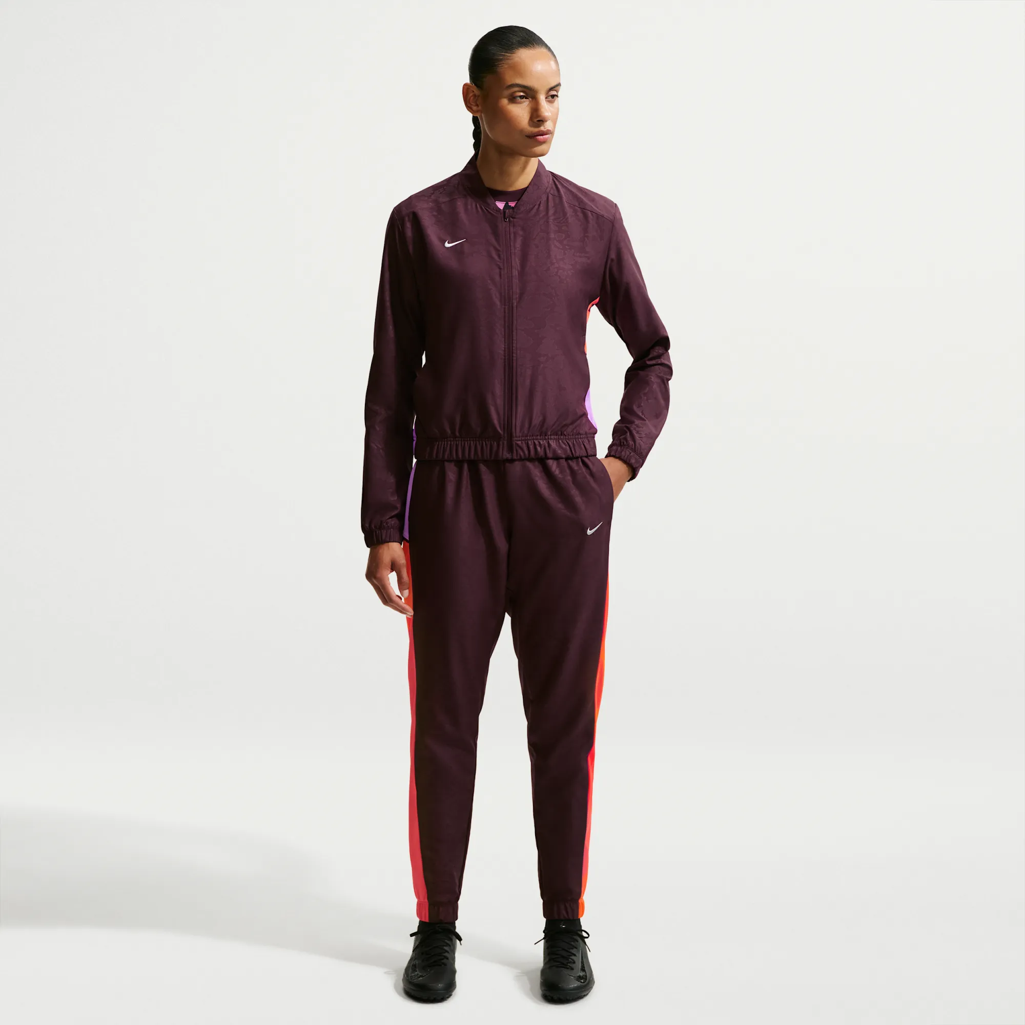 Nike United Academy Women's Dri-FIT Woven Football Tracksuit - Burgundy Crush