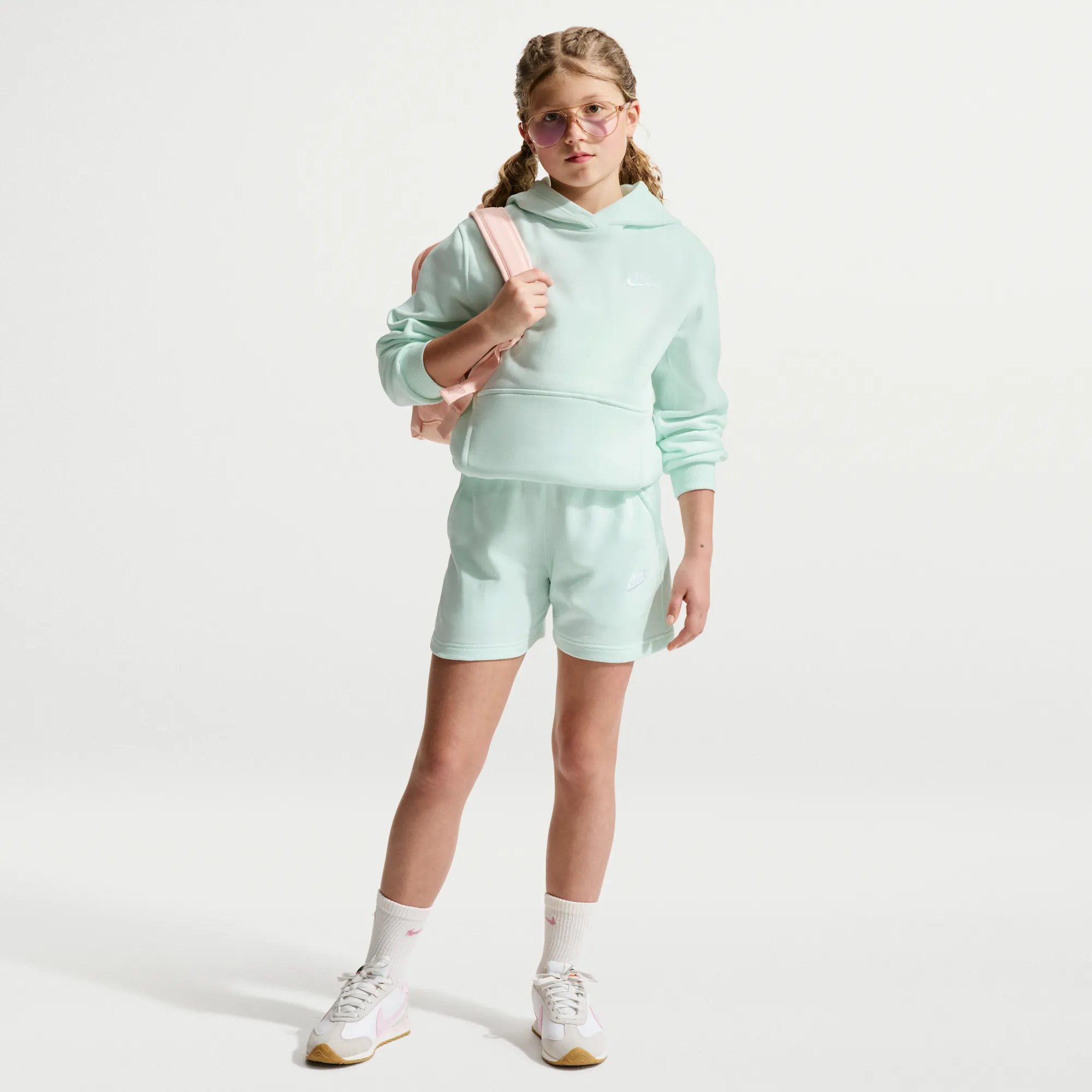 Nike Club French Terry Shorts - Barely Green - Fleece