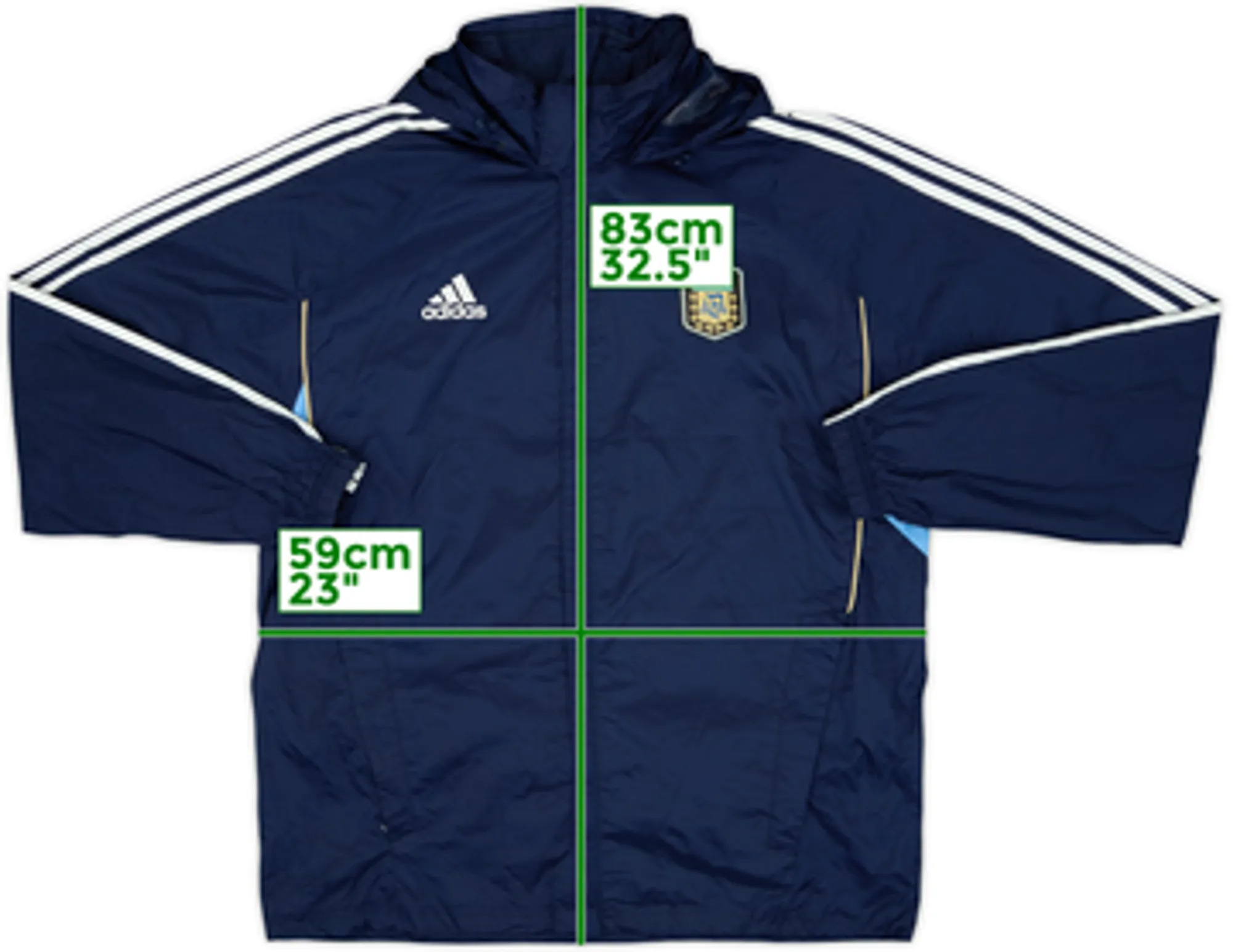 2011-12 Argentina adidas Hooded Rain Jacket - 7/10 - (L/XL)