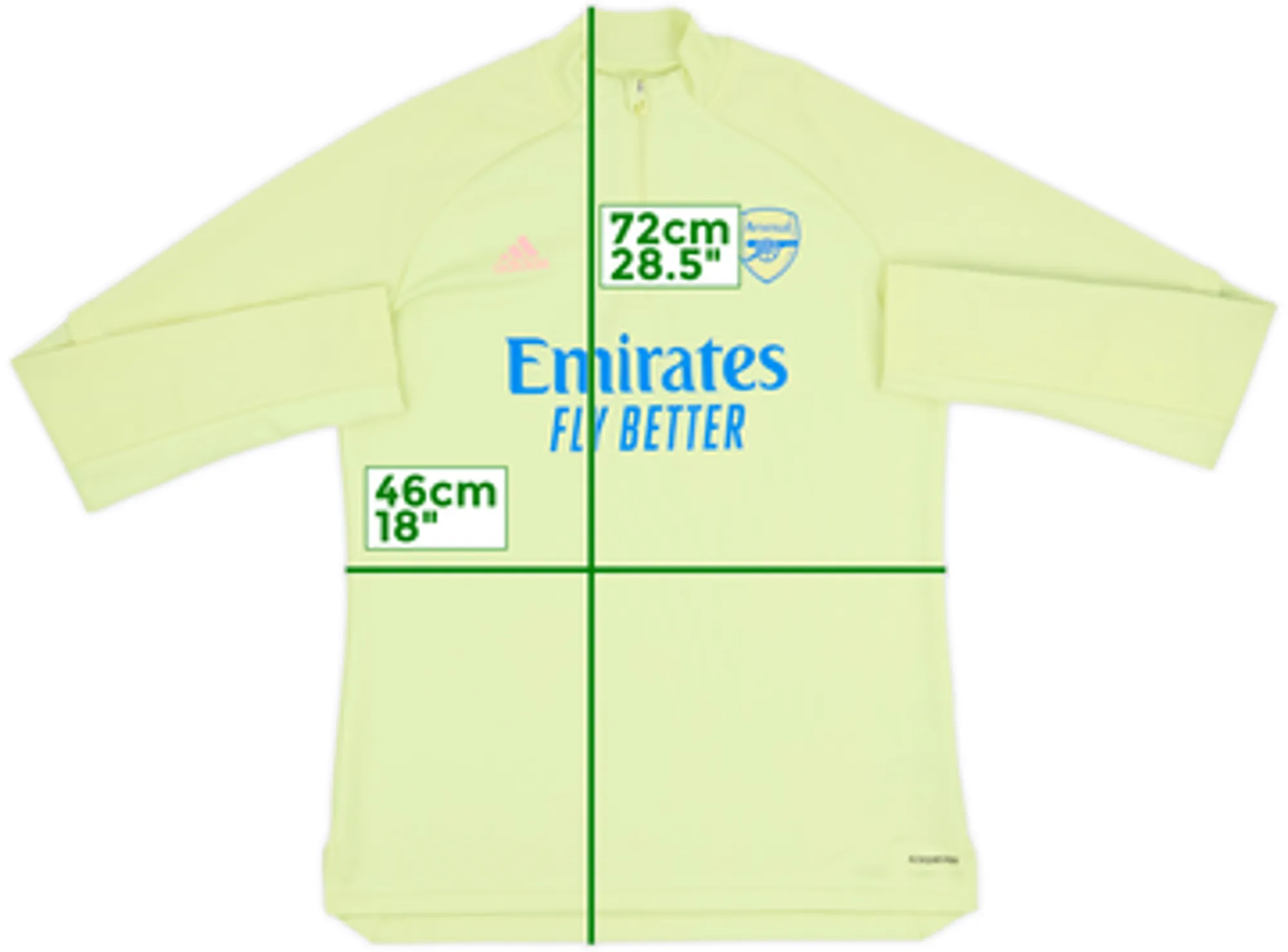 2020-21 Arsenal adidas 1/4 Zip Drill Top - 8/10 - (Women's M)