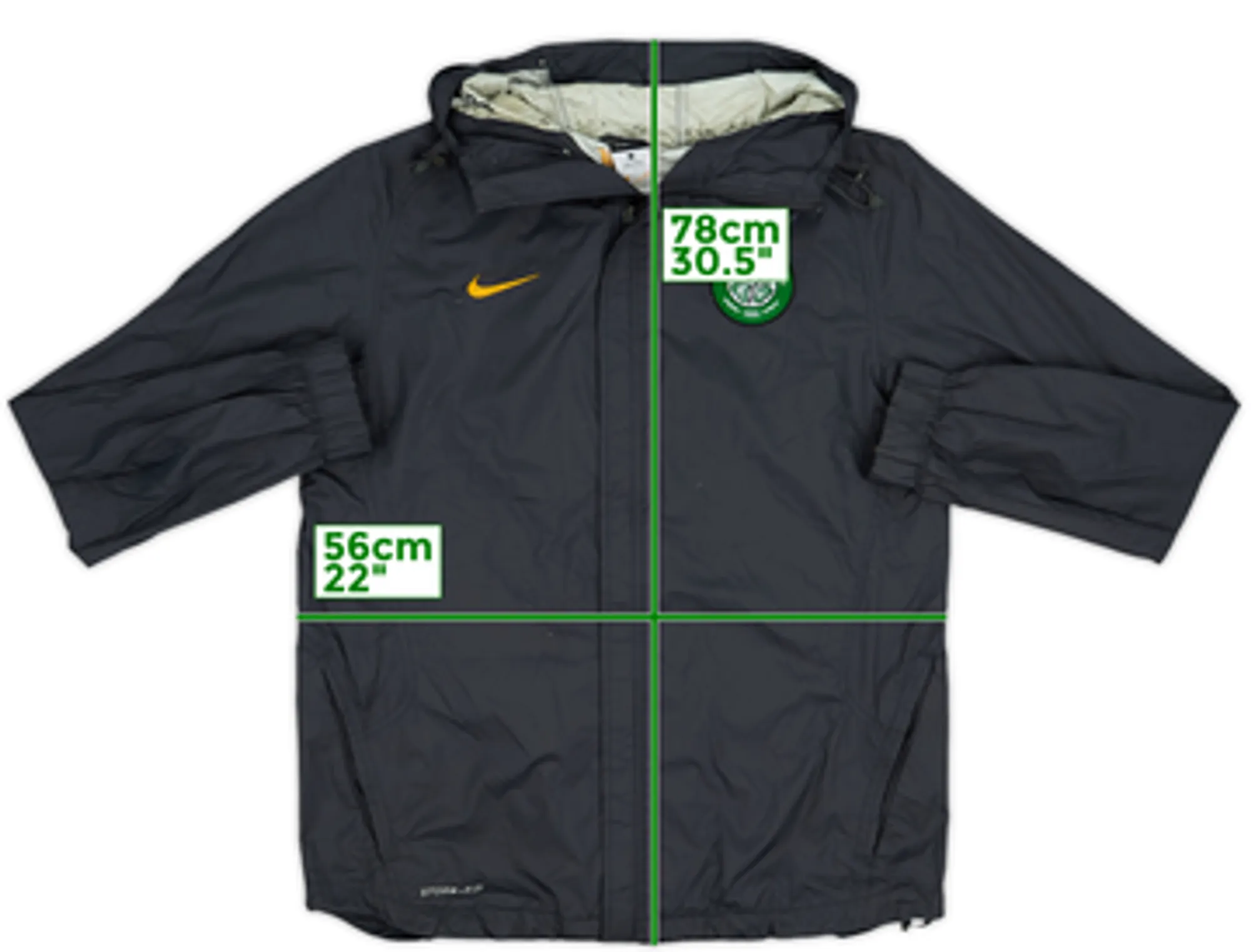 2010-11 Celtic Nike Hooded Rain Jacket - 5/10 - (L)