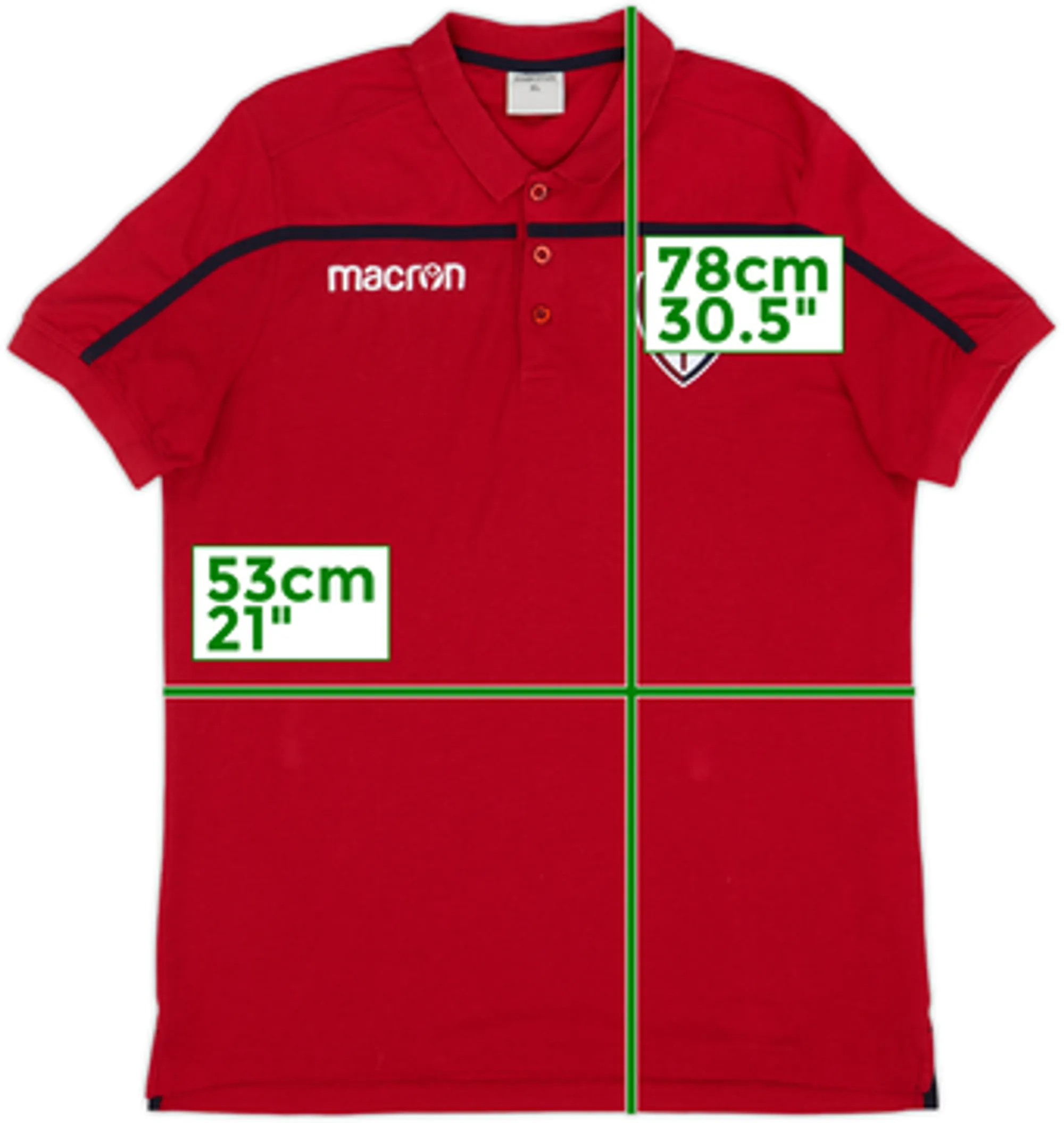 2016-17 Cagliari Macron Polo Shirt - 9/10 - (XL)