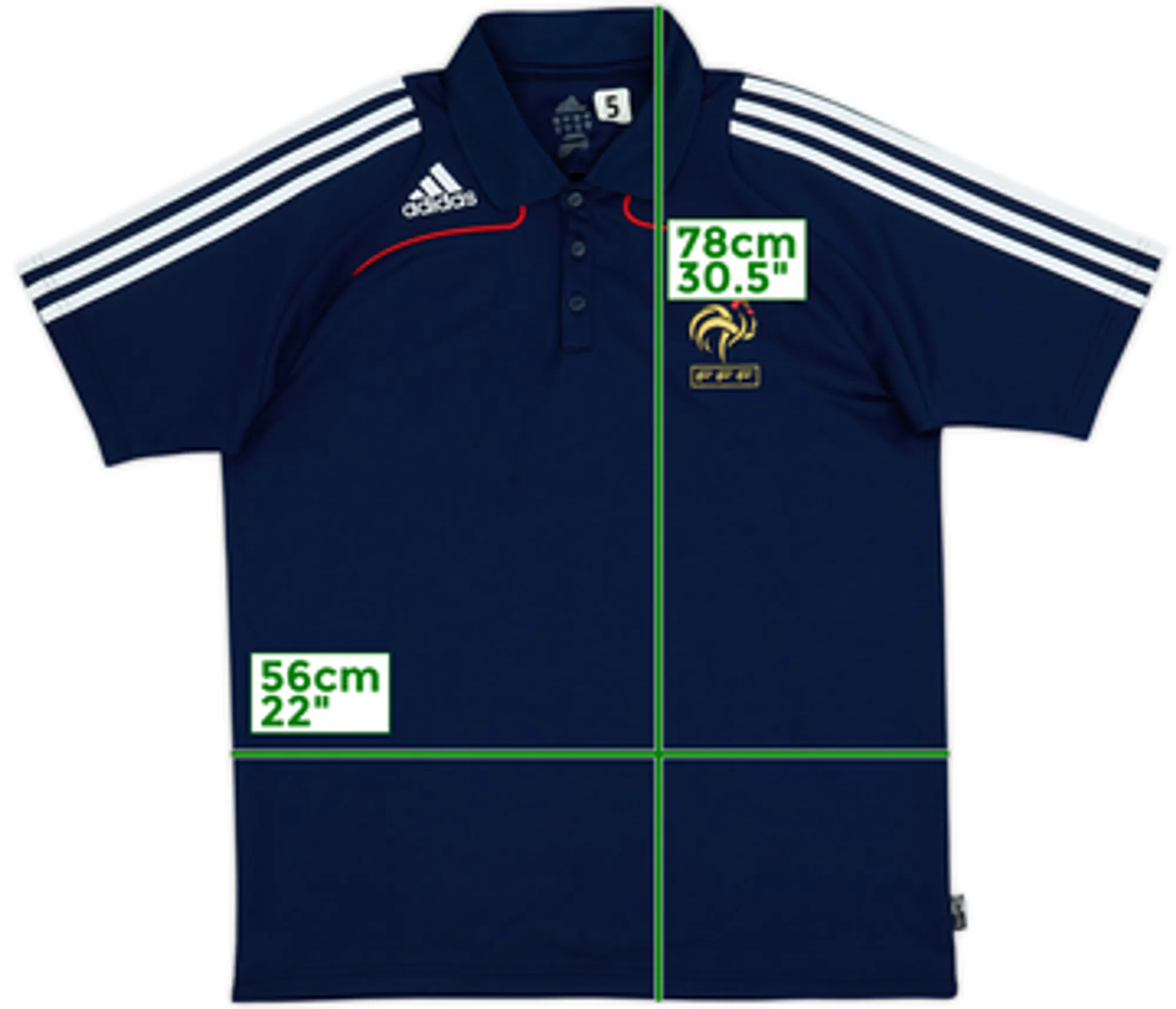 2007-08 France adidas Polo Shirt - 9/10 - (M/L)
