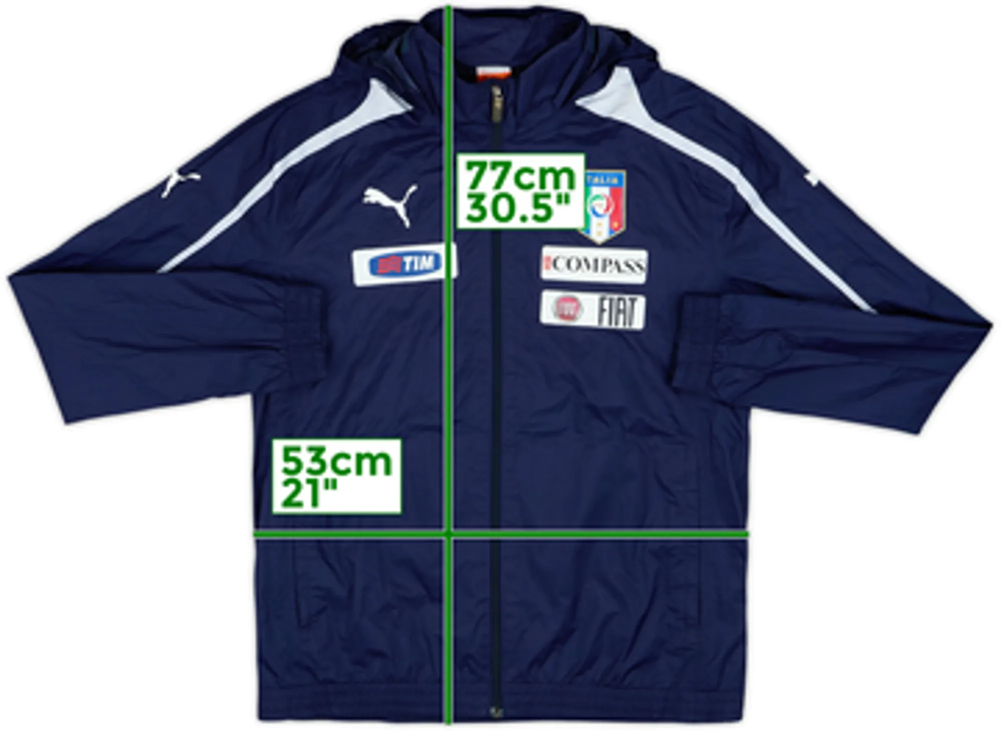 2011-12 Italy Puma Hooded Rain Jacket - 8/10 - (M)