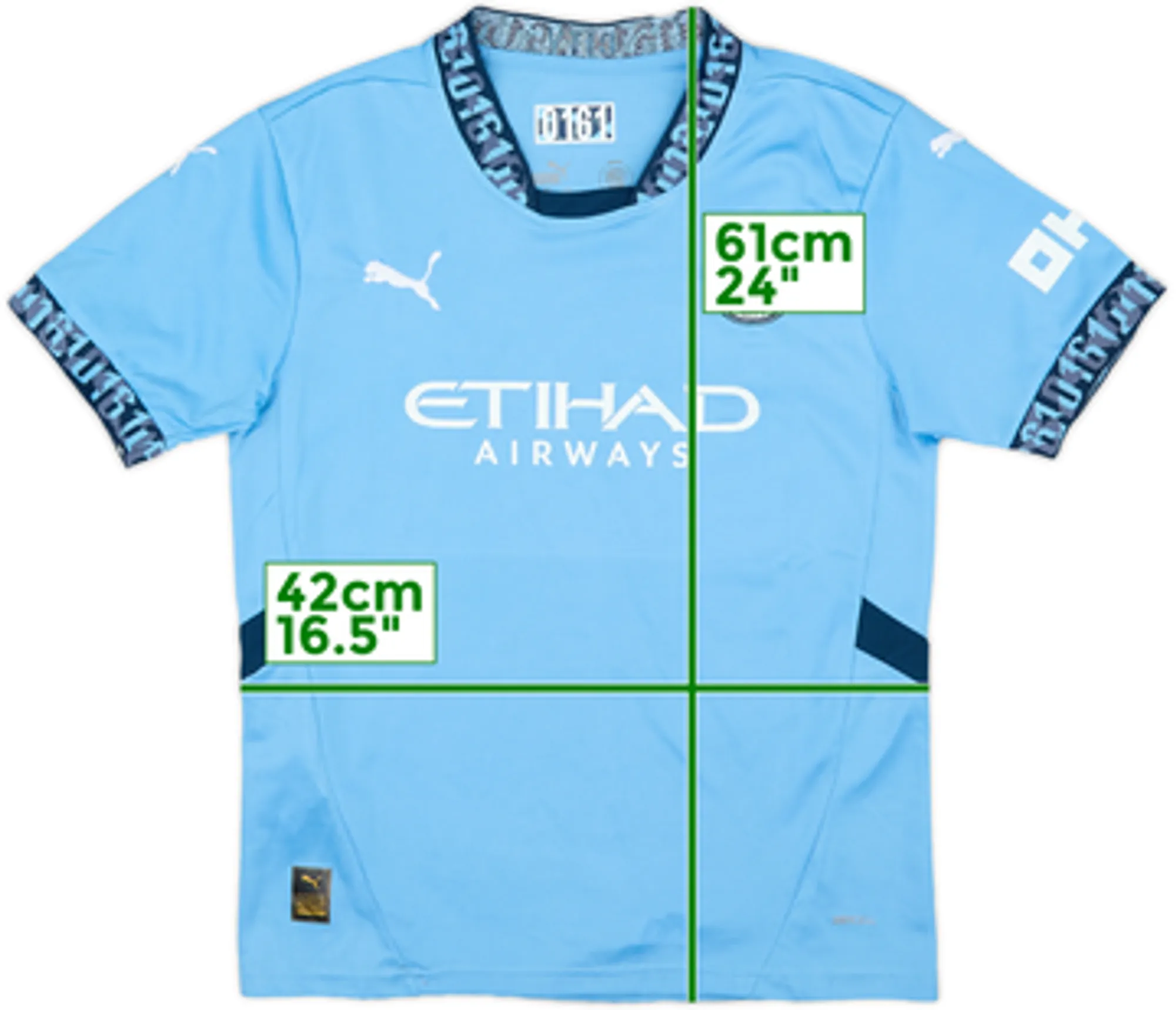 2024-25 Manchester City Home Shirt - 8/10 - (L.Boys)