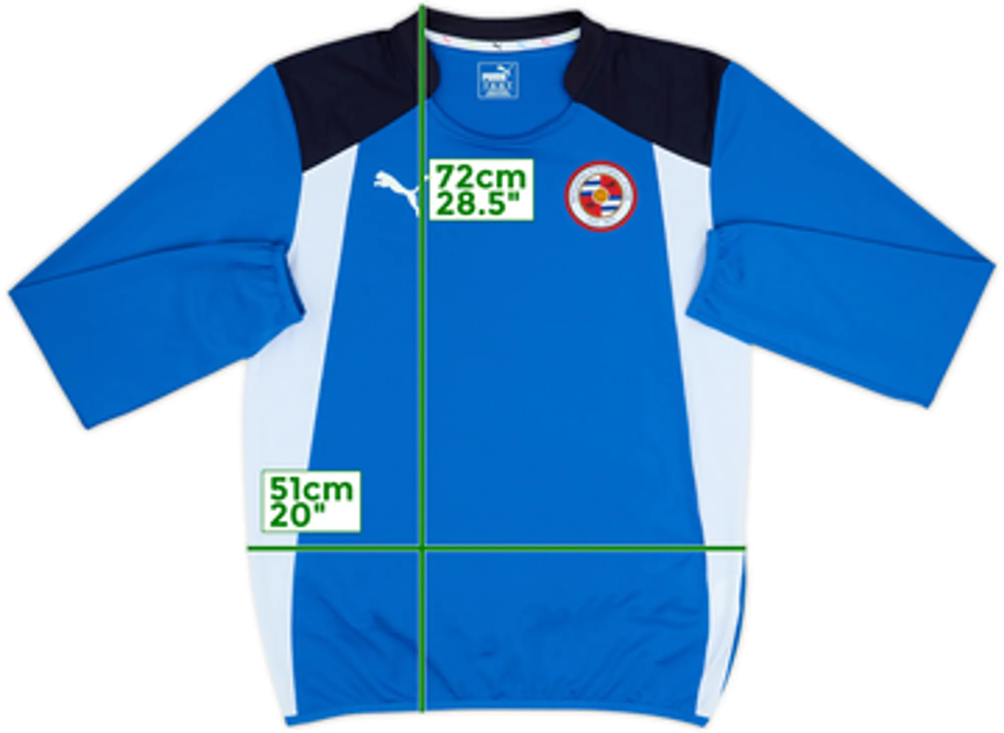 2015-16 Reading Puma 1/4 Zip Training Top - 7/10 - (M)
