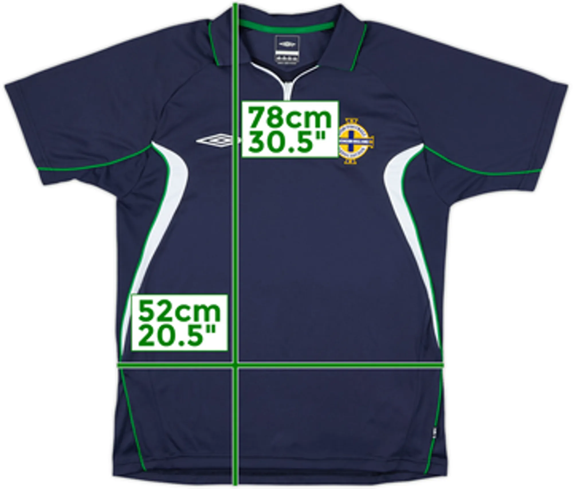 2007-08 Northern Ireland 1/4 Zip Polo Shirt - 10/10 - (M)