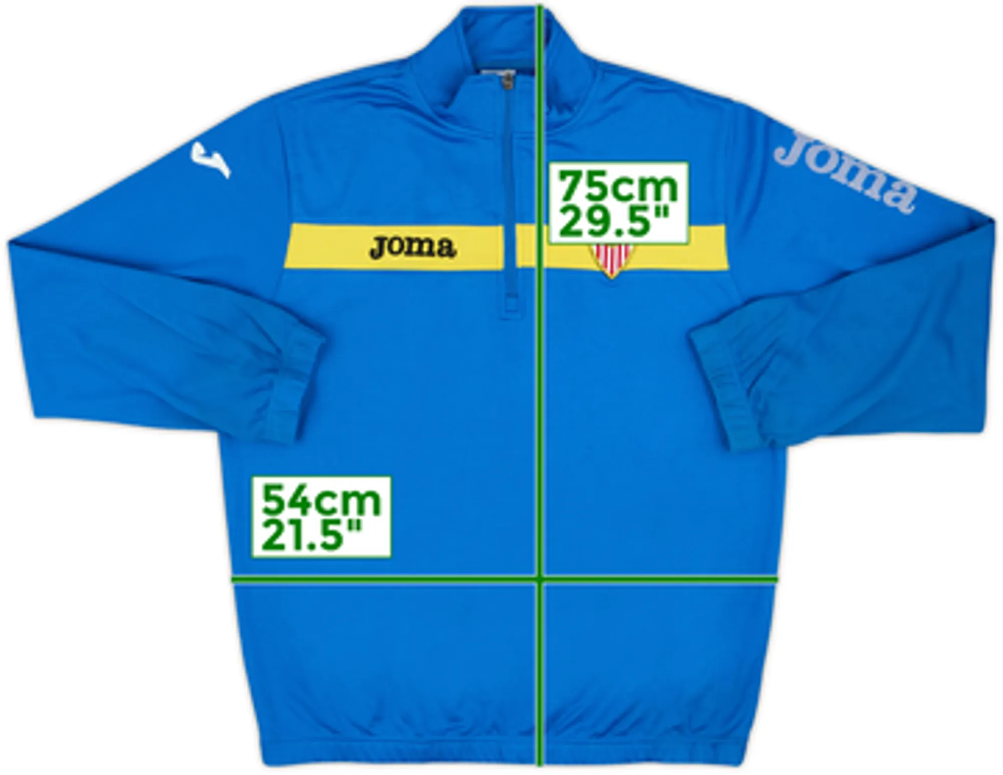 2010-11 Sevilla Joma 1/4 Zip Drill Top - 7/10 - (M)