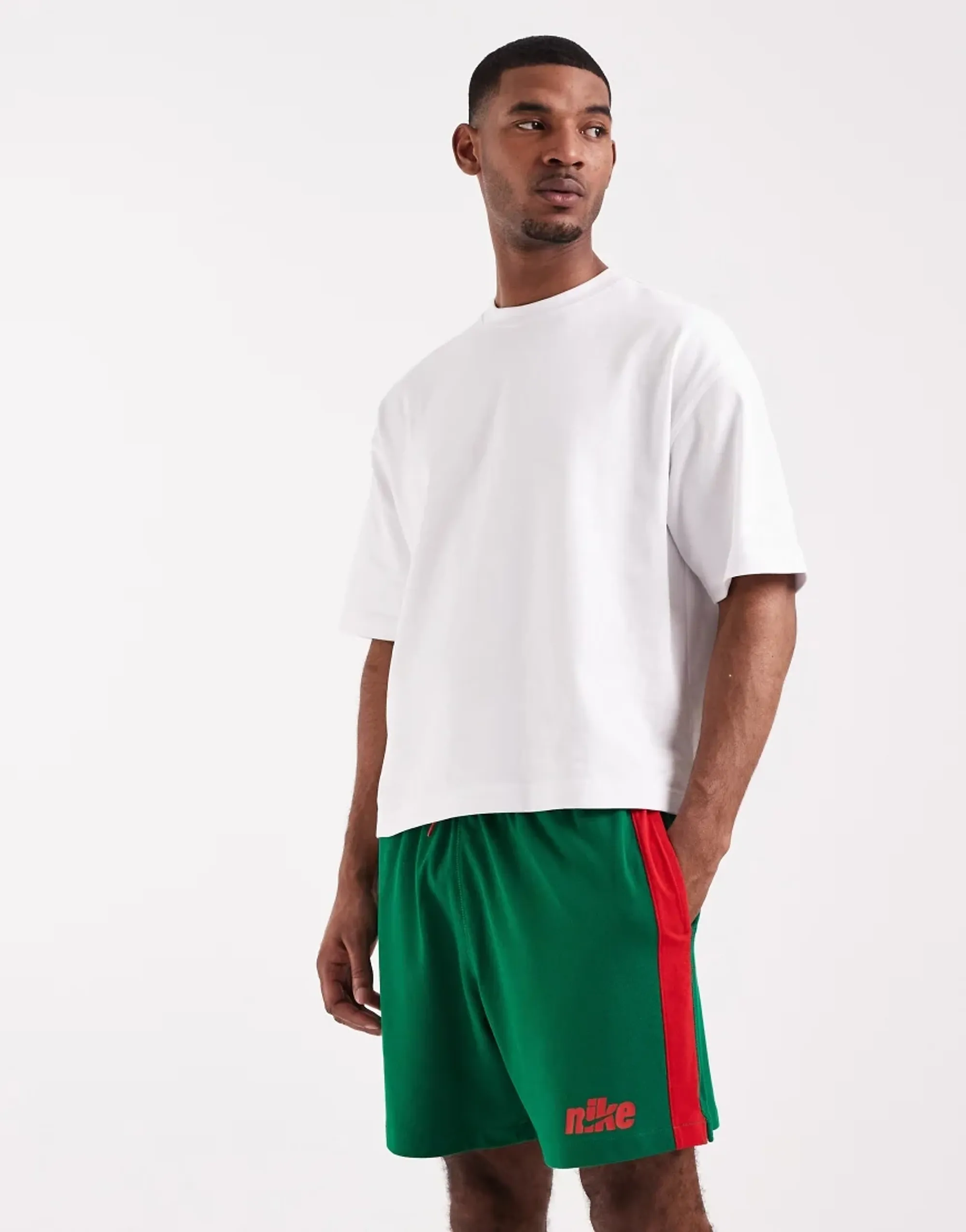 Nike Futbol Woven Shorts In Green And Red