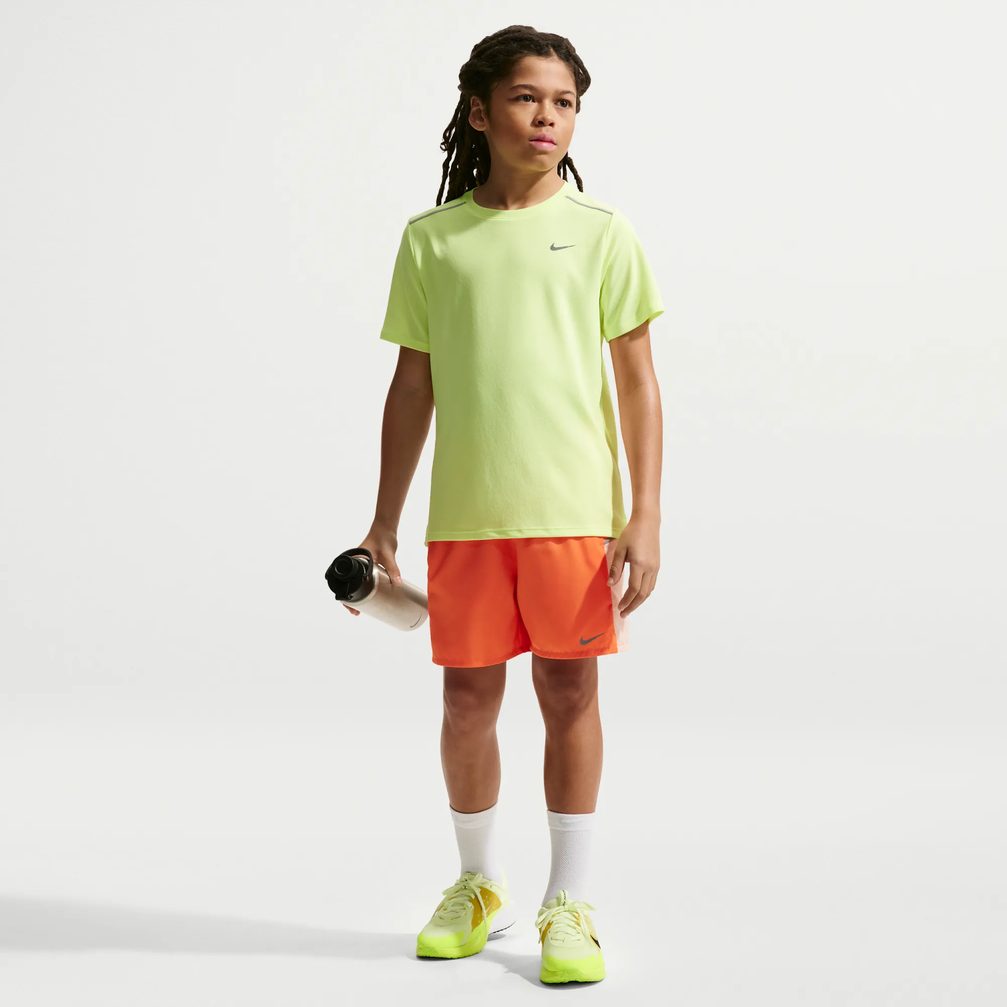 Nike Miler Older Kids' Dri-FIT Training Shorts - Turf Orange