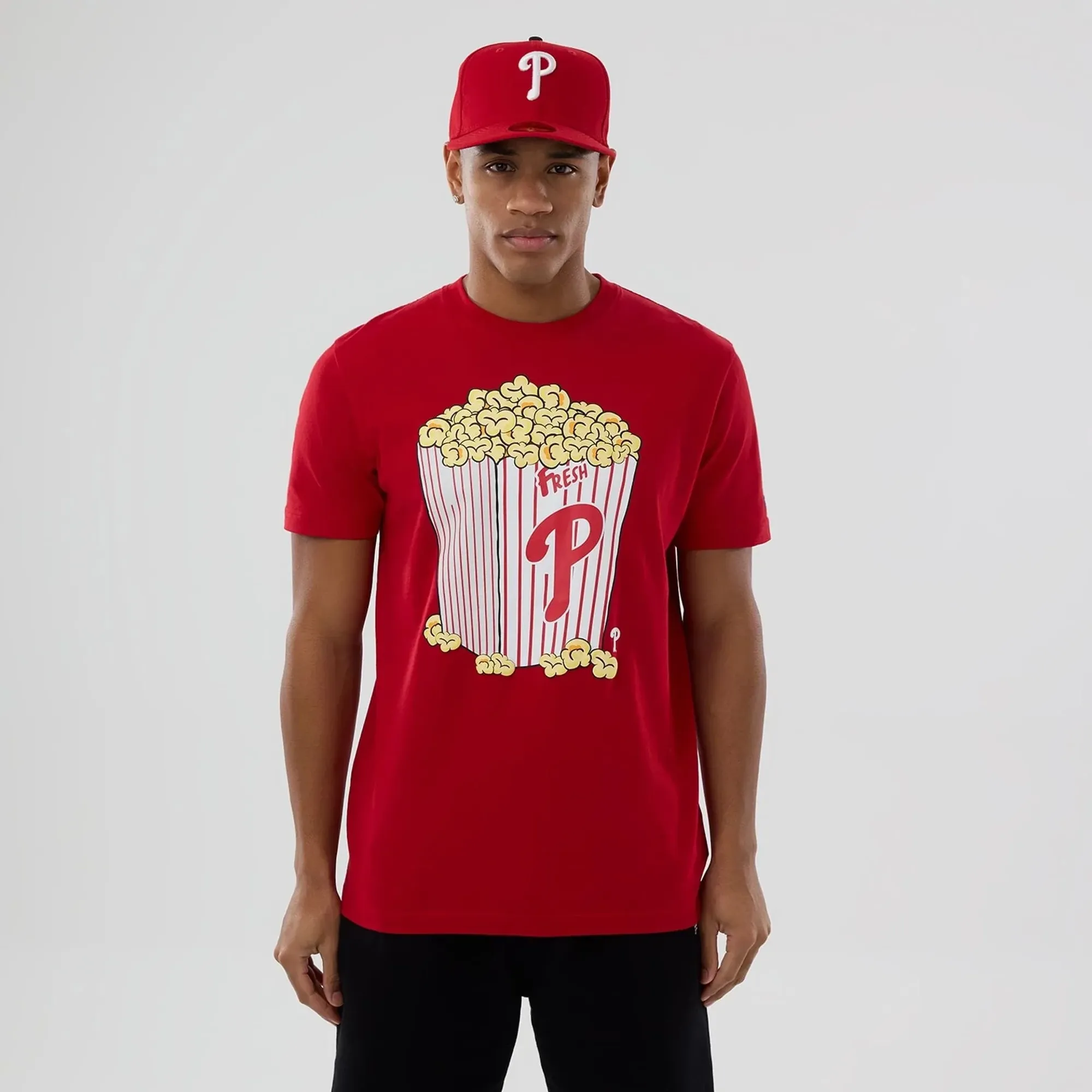 Philadelphia Phillies MLB Popcorn Red T-Shirt New Era Cap adult unisex