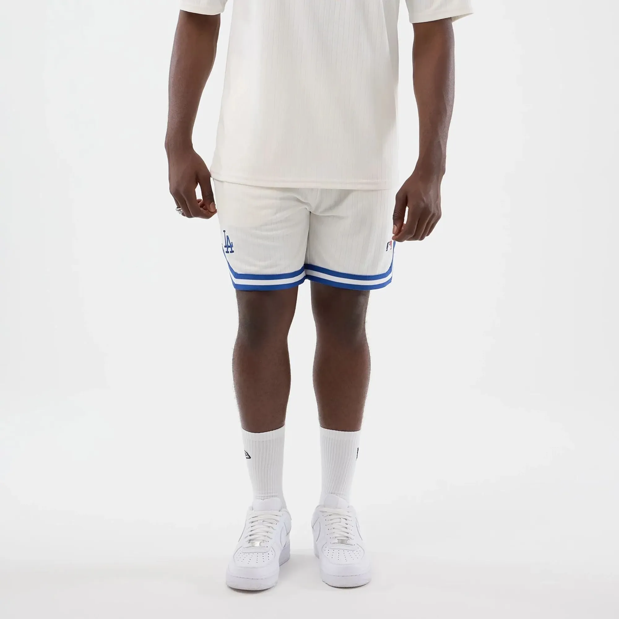 LA Dodgers MLB Arch Open White Oversized Shorts New Era Cap adult unisex