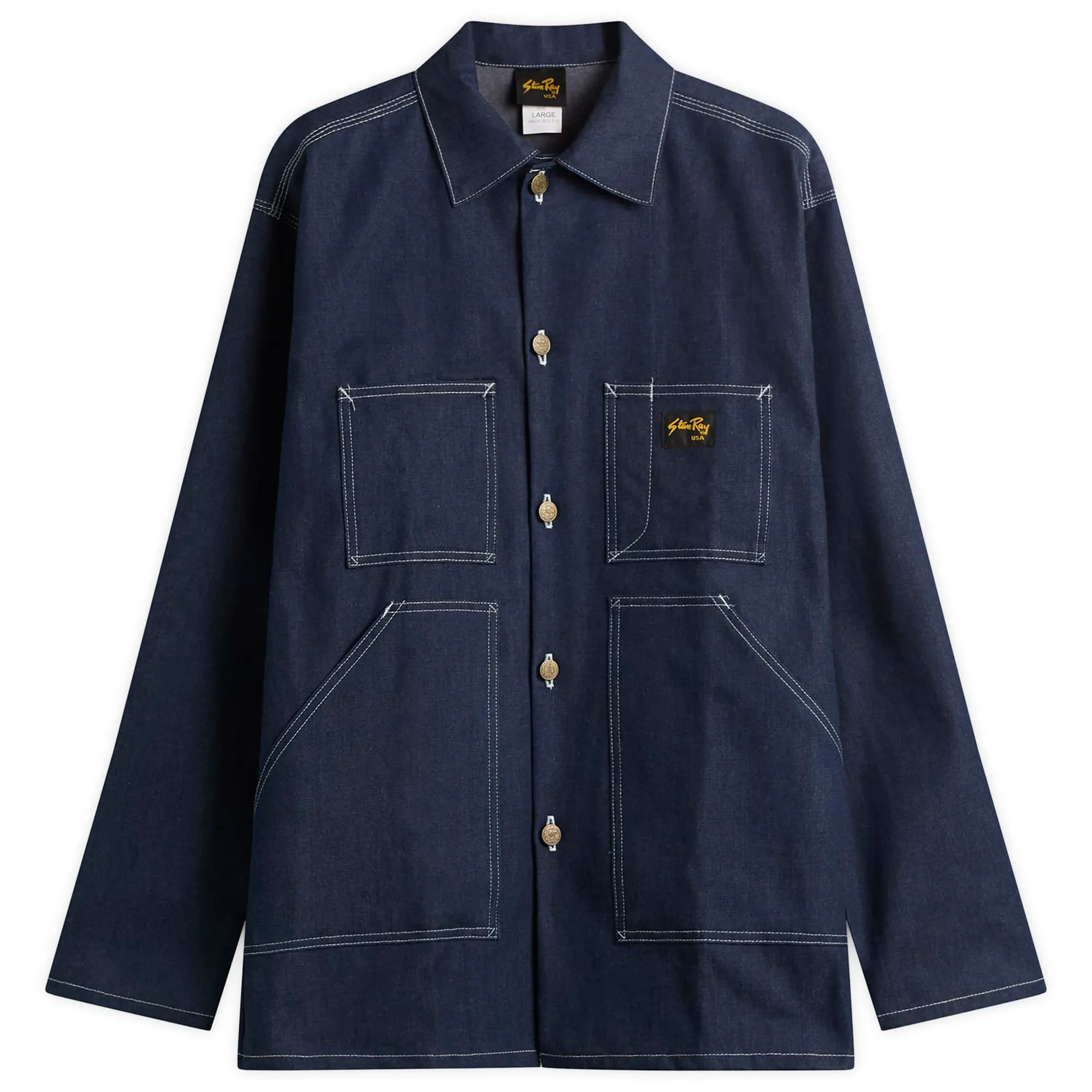 Stan Ray Men's Denim Shop Jacket Indigo Denim-88