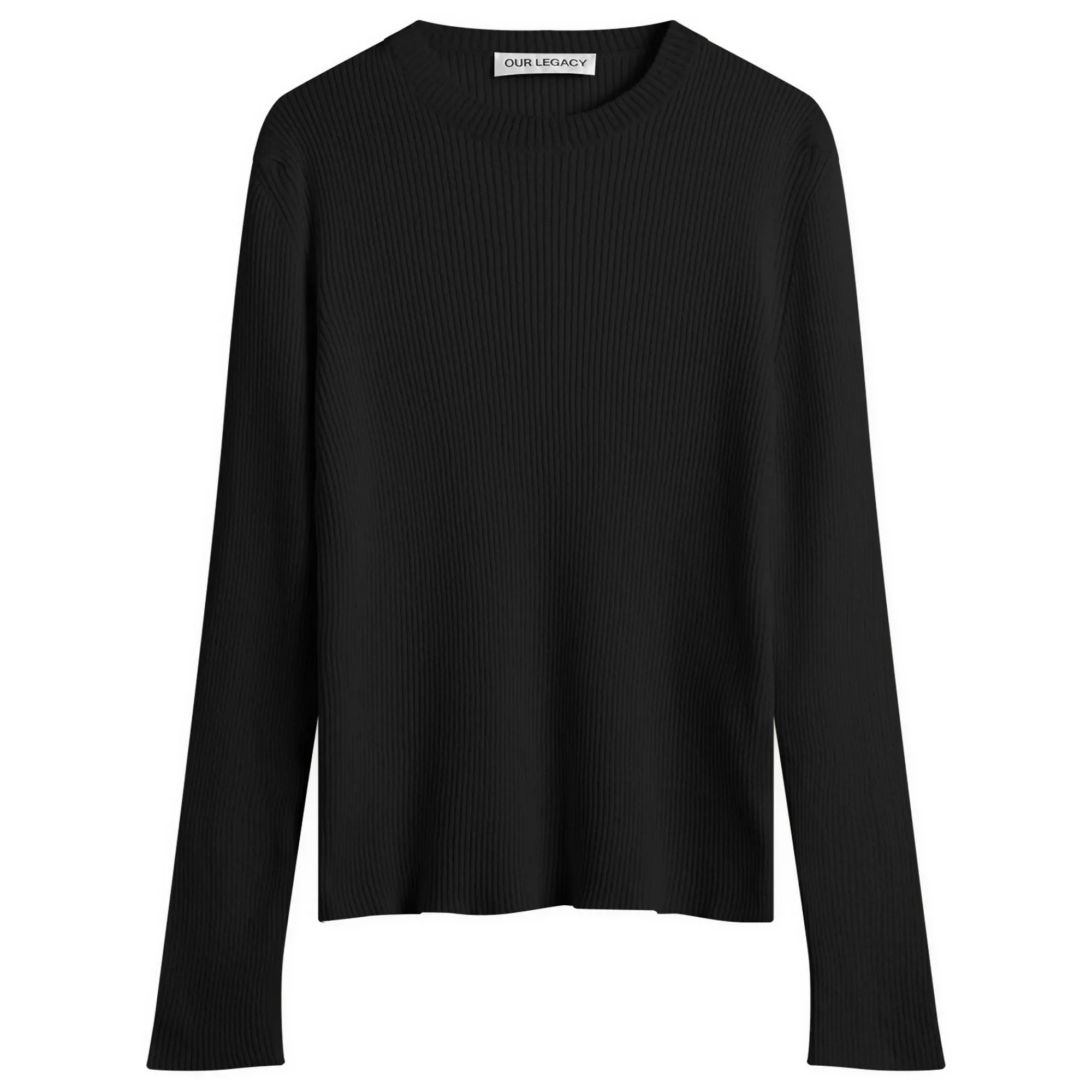 Our Legacy Men's Silk Compact Roundneck Almost Black