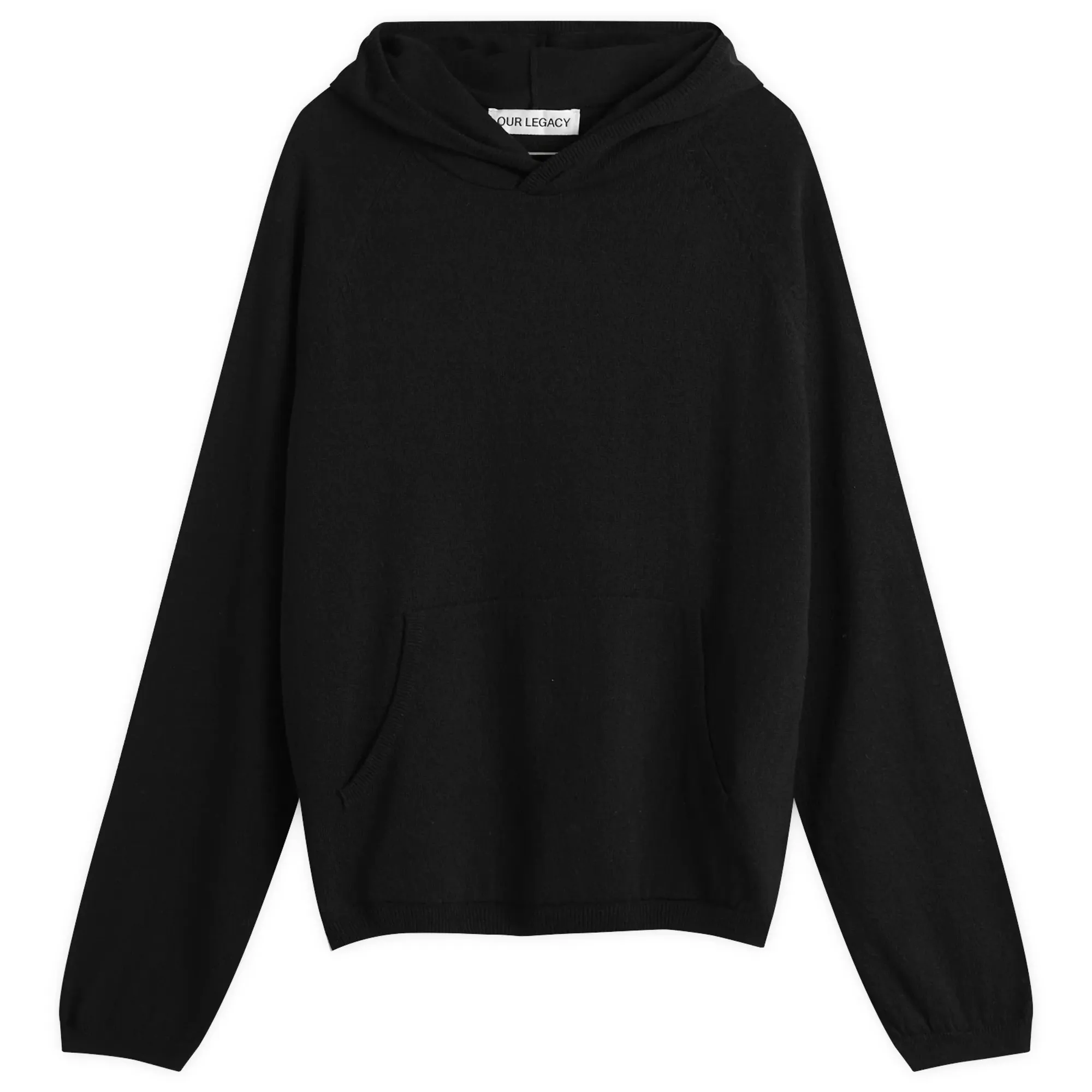 Our Legacy Men's Silk Knitted Hoodie Almost Black