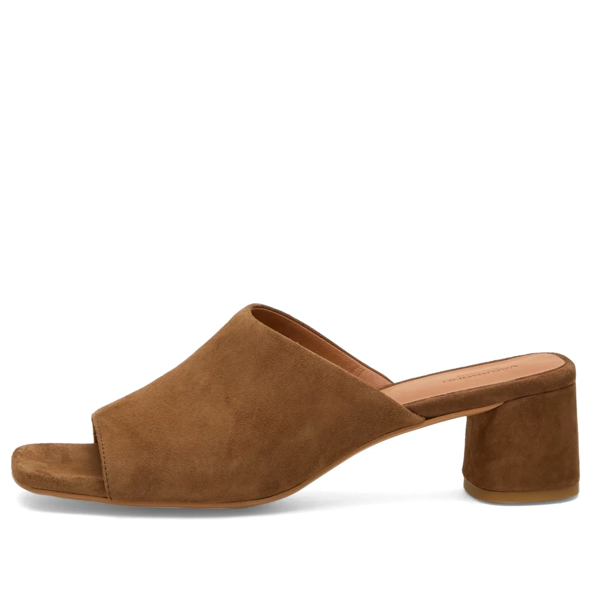 Vagabond Shoemakers Women's Piper Suede Mule Heel Cocoa Brown