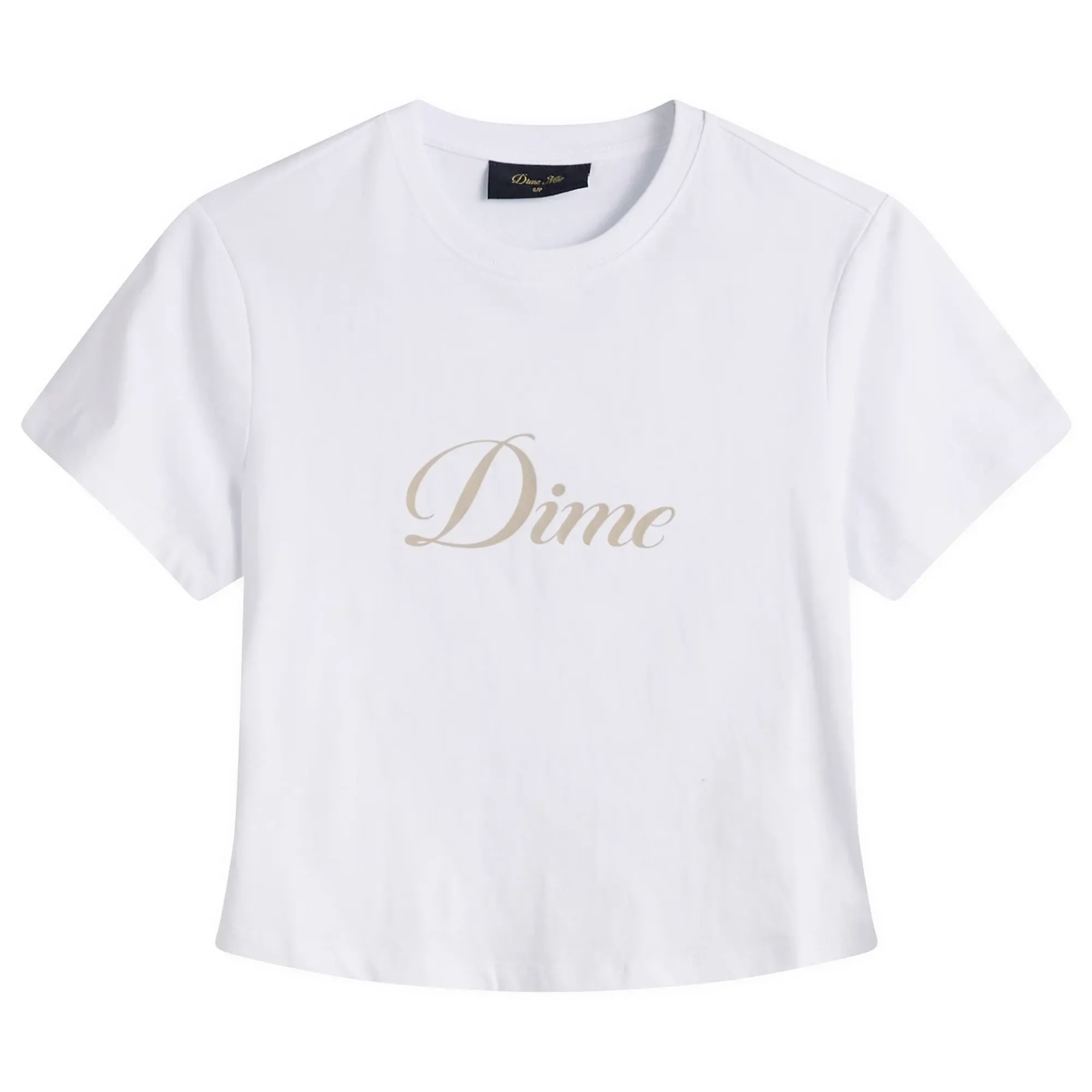 Dime Women's Cursive T-Shirt White