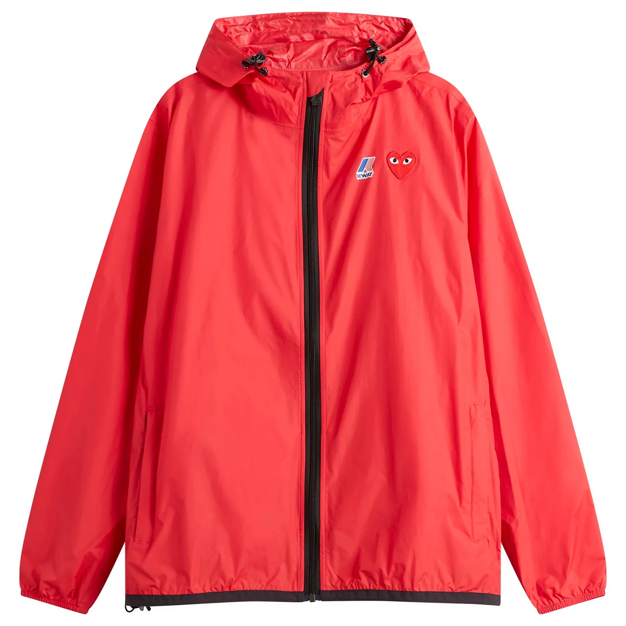 Comme des Garçons Play K-Way Red Emblem Full Zip Jacket