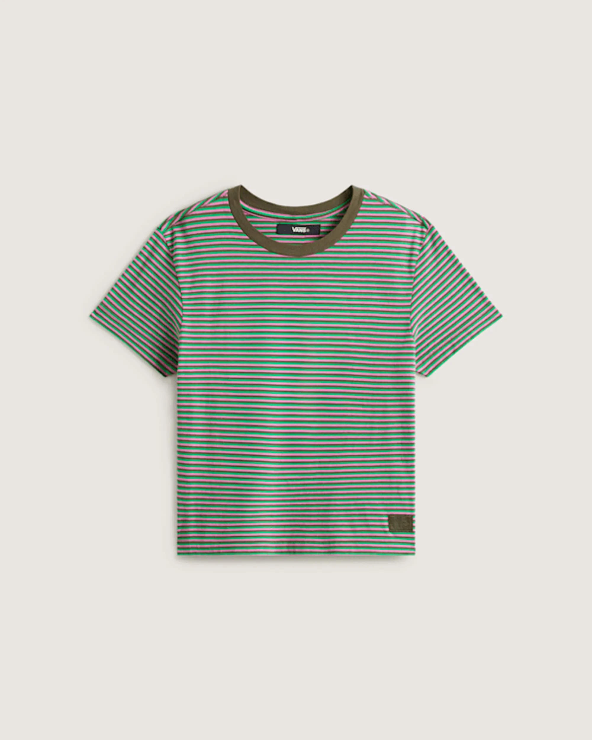 Vans - Salton Stripe T-Shirt, Woman, Green