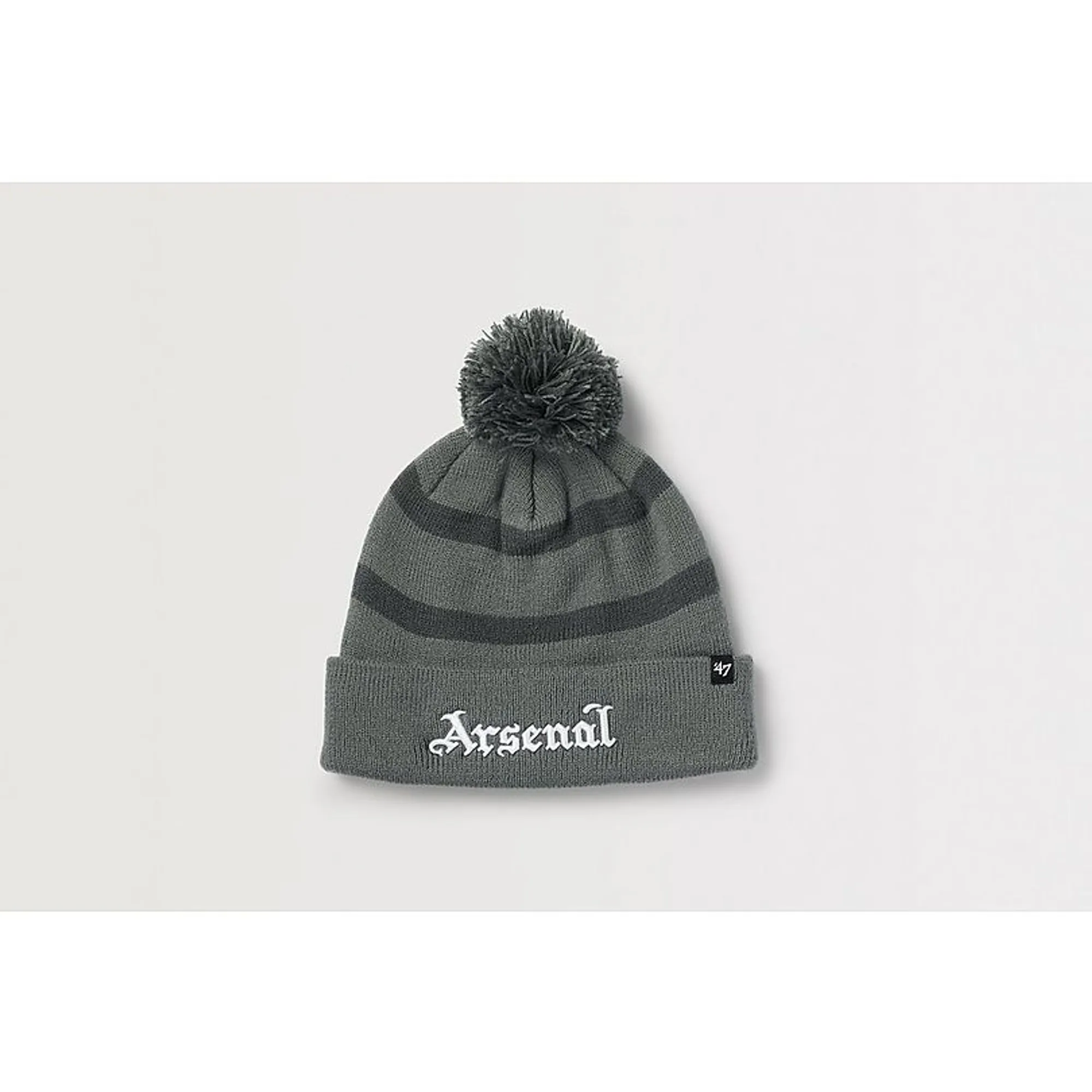 Arsenal 47 Grey Gothic Pom Beanie, Grey