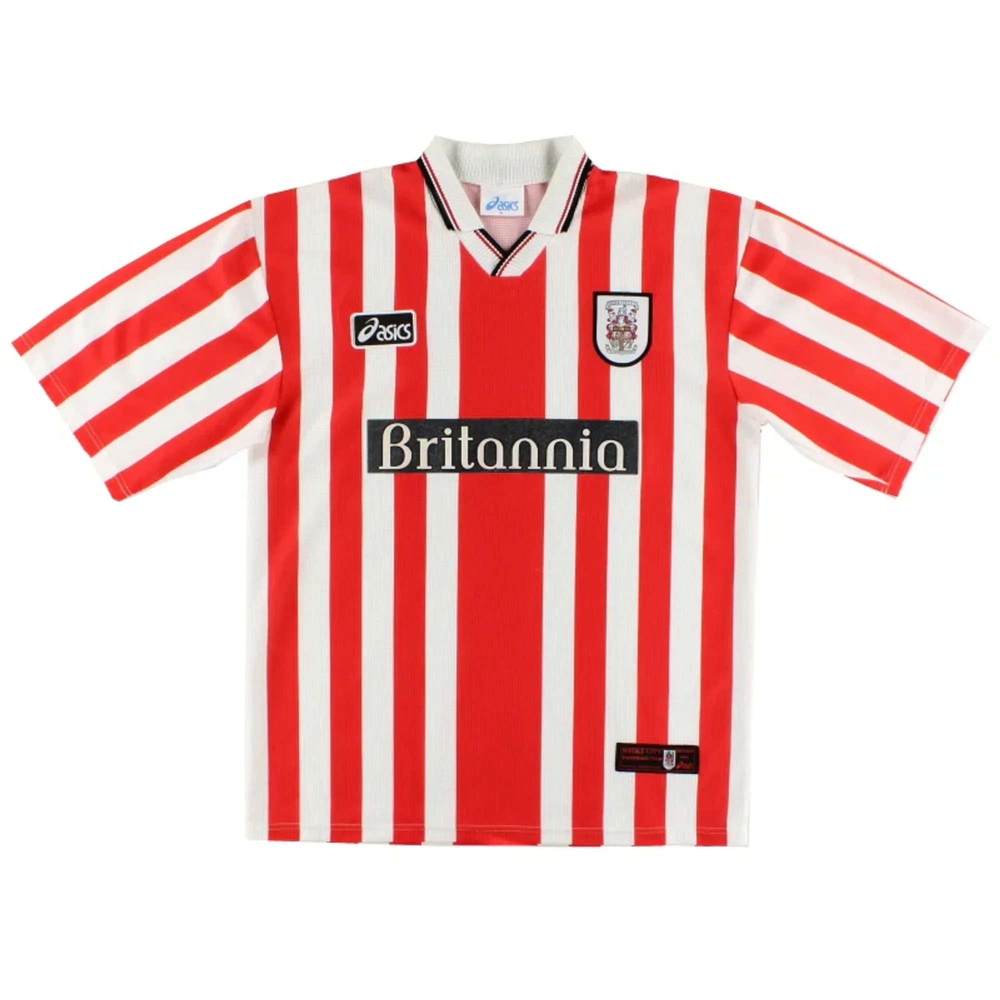 1997-99 Stoke City Asics Home Shirt L - Stoke City / Excellent 
