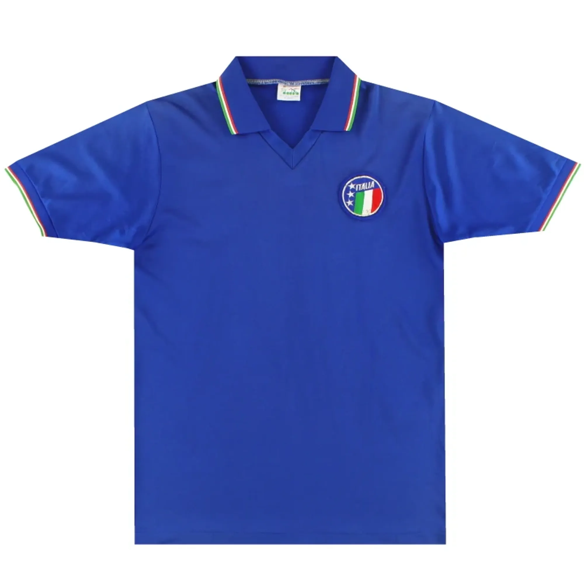1986-90 Italy Diadora Home Shirt L - Italy / Excellent 