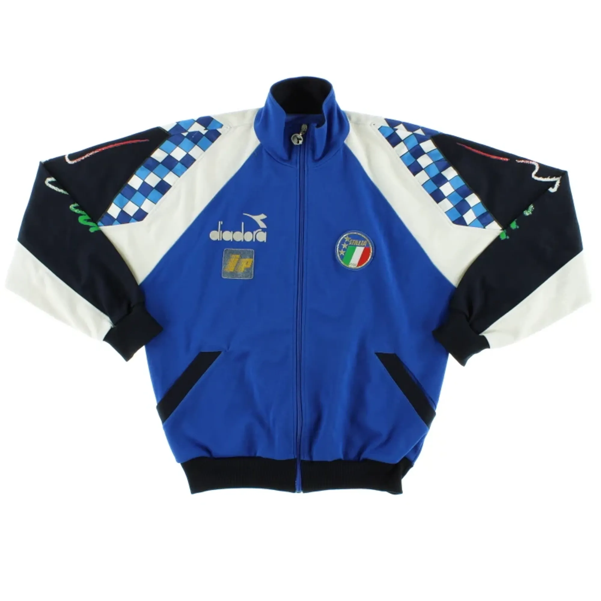 1990-92 Italy Diadora Player Issue Track Jacket L - Italy / Excellent 