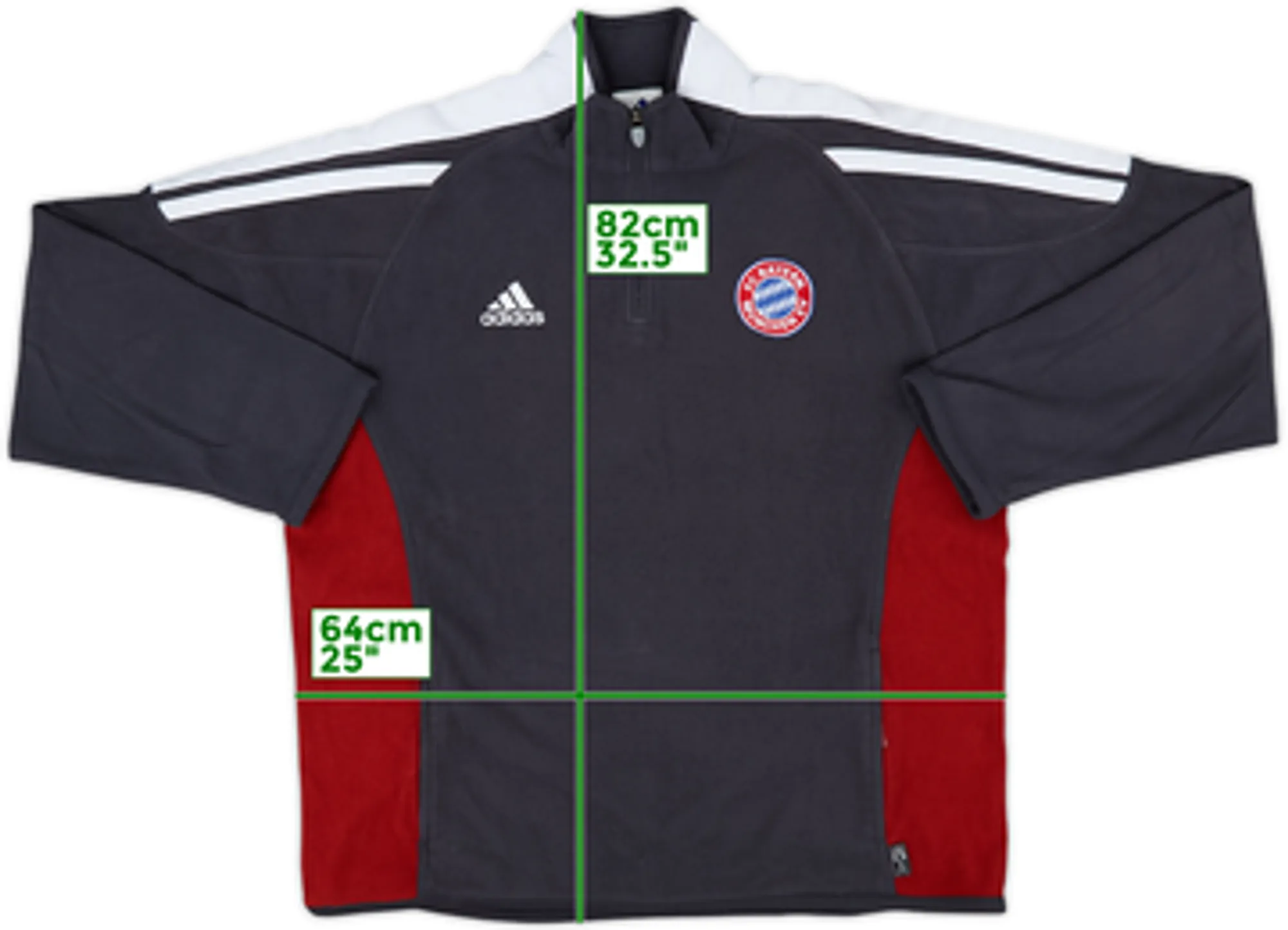 2001-02 Bayern Munich adidas 1/4 Zip Fleece Training Top - 7/10 - (XL)