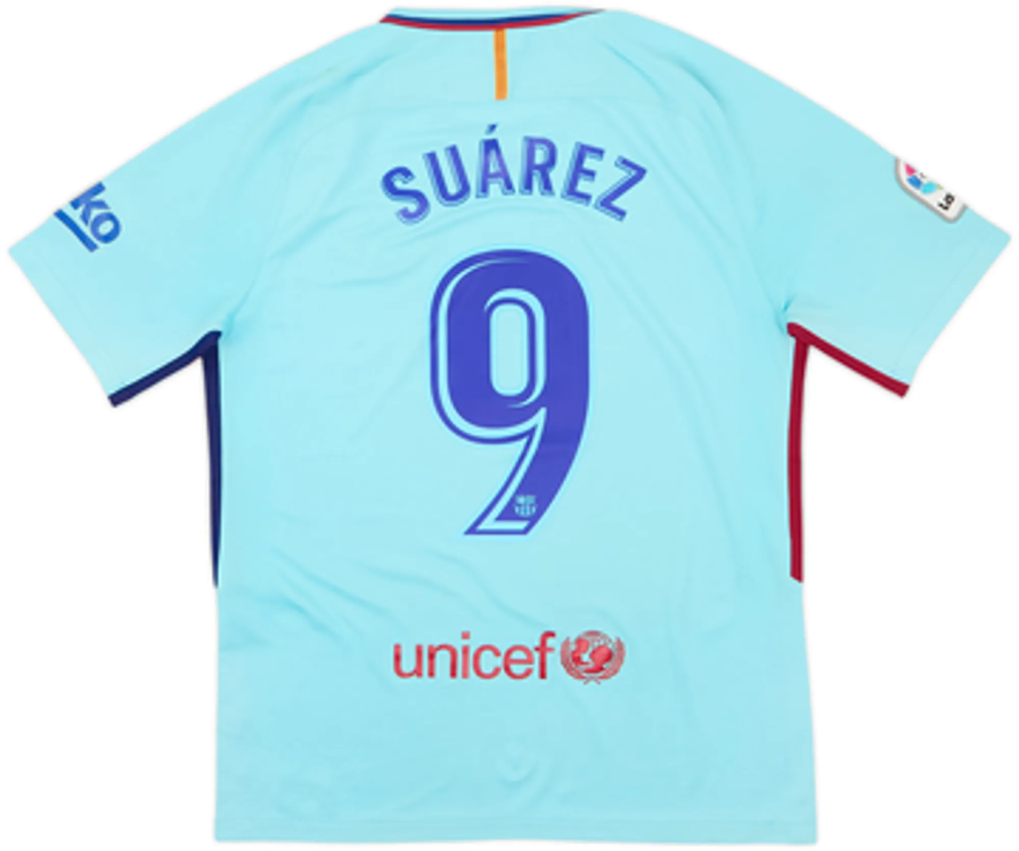 2017-18 Barcelona Away Shirt & Shorts Suarez #9 - 6/10 - (M)