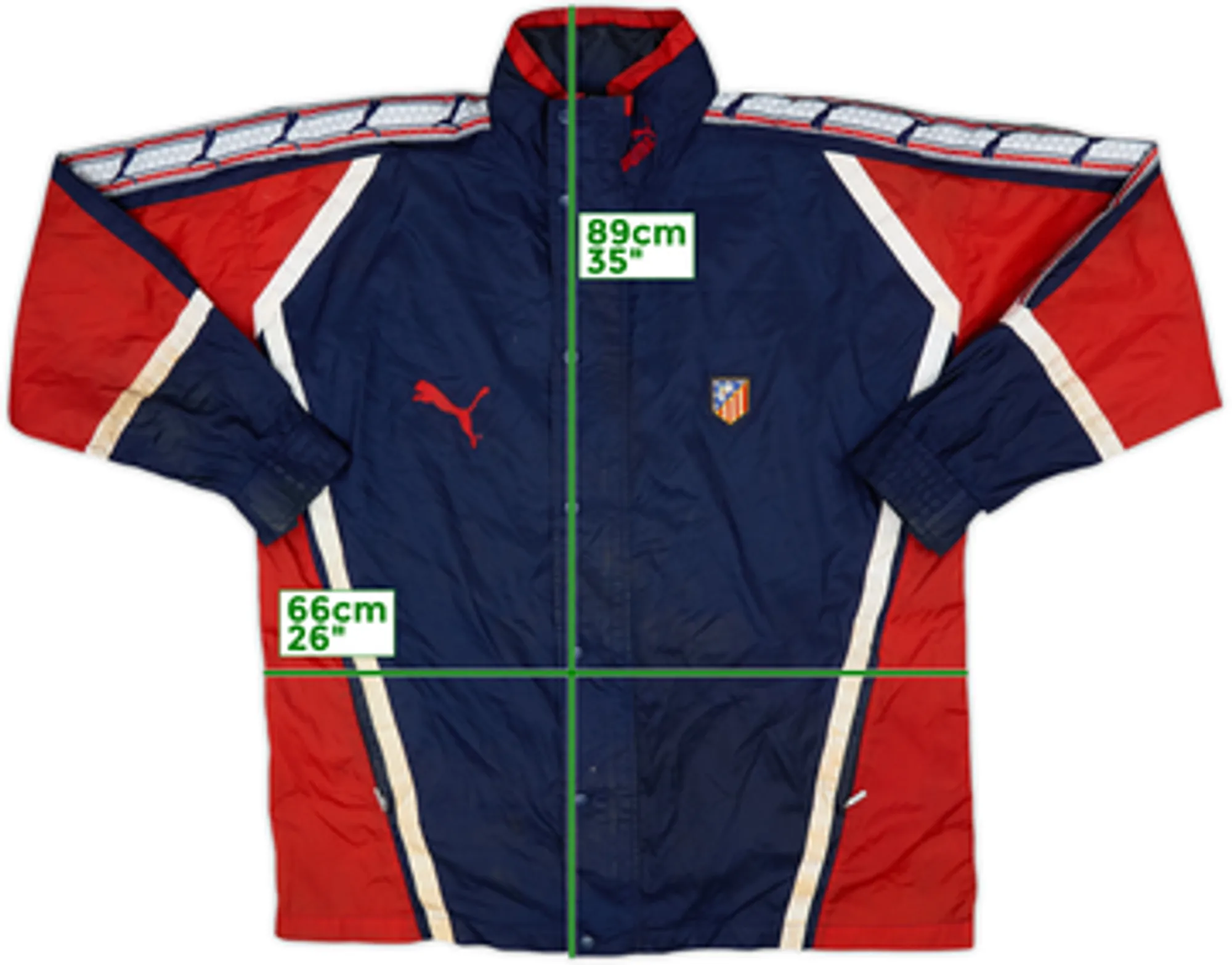 1996-98 Atletico Madrid Puma Hooded Rain Jacket - 4/10 - (L)