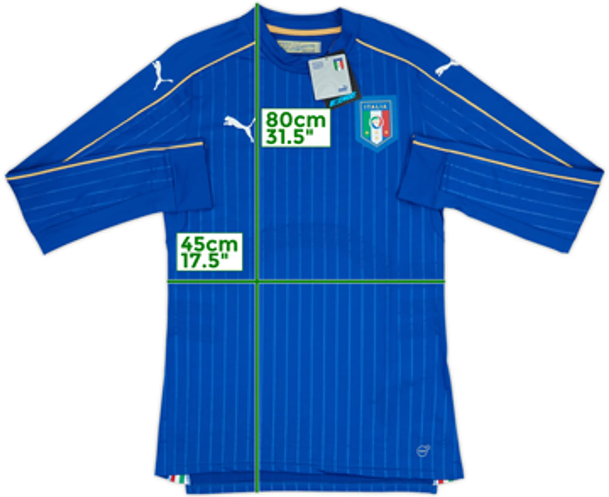 2016-17 Italy Player Issue Home L/S Shirt (ACTV Fit) (XL)